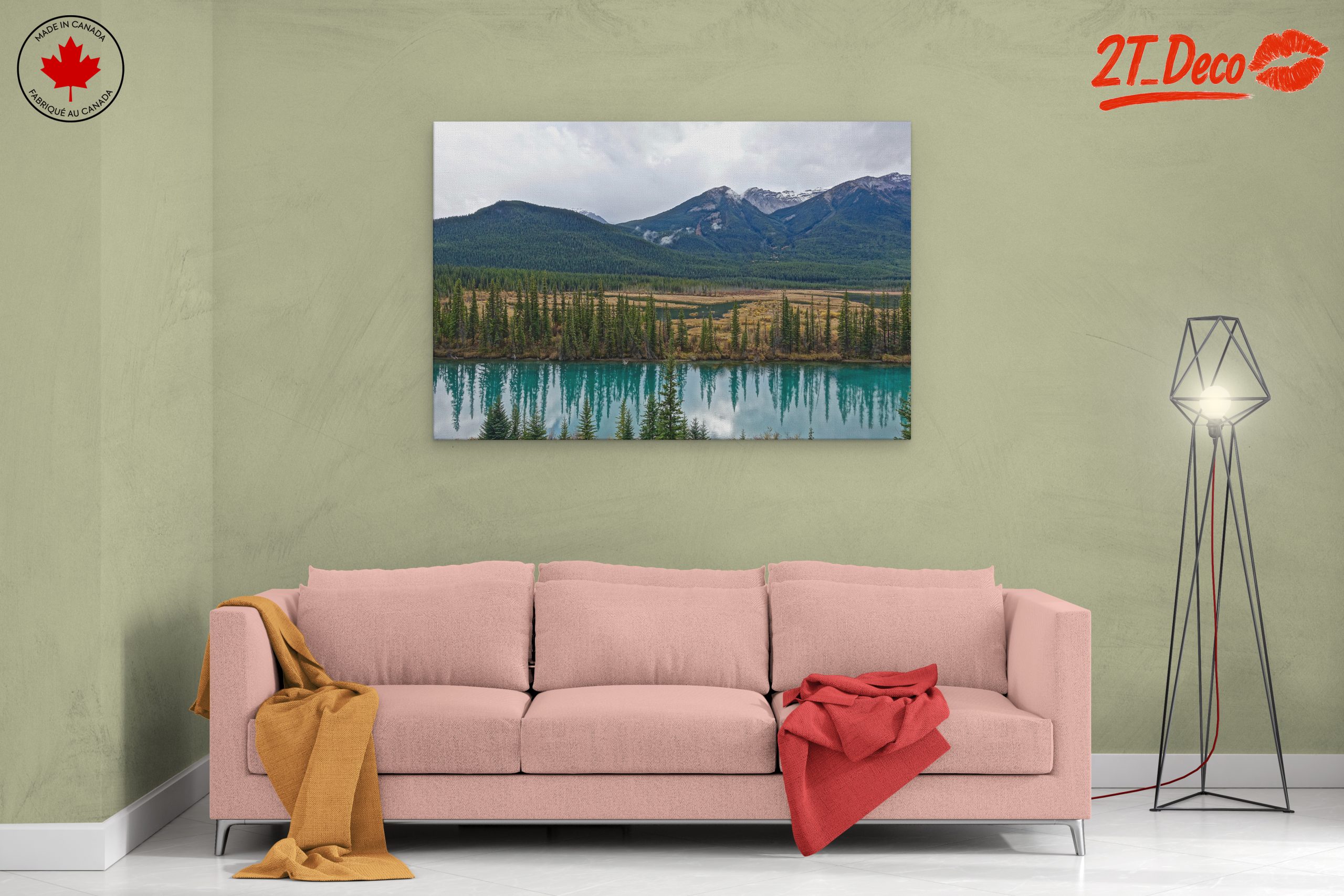 Serene Nature Landscape with Mountains and River 2 - Image 2