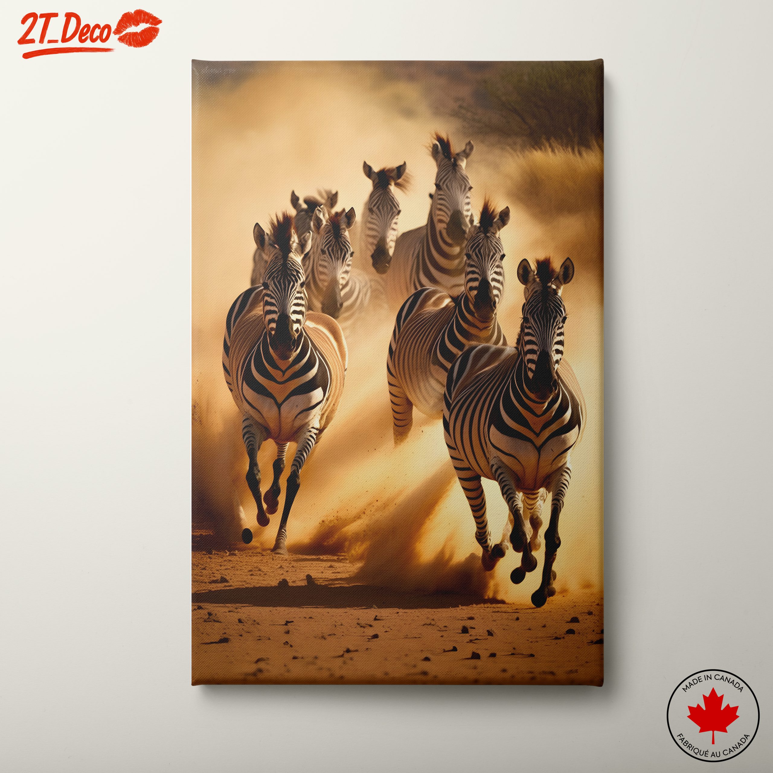 Dynamic Herd of Galloping Zebras