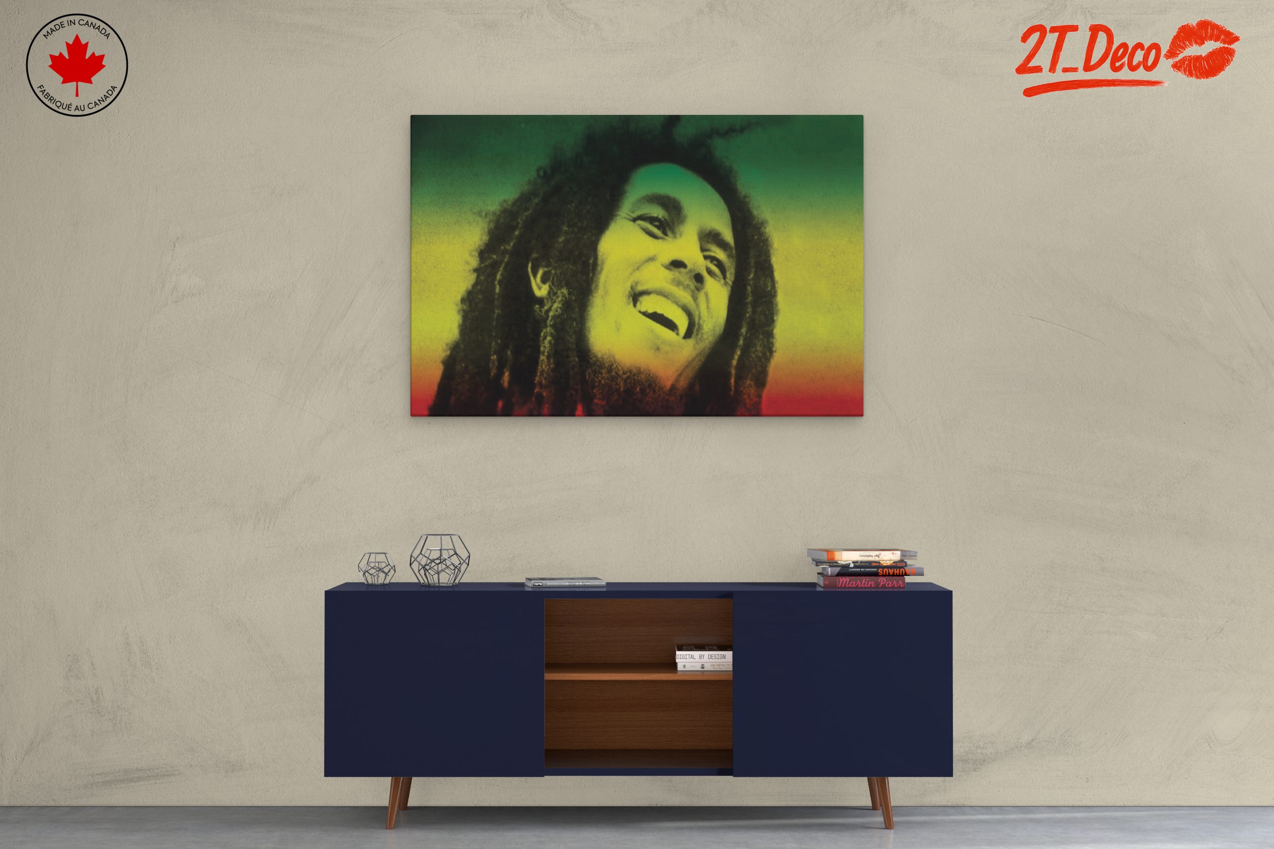 Vibrant Bob Marley Music Art - Image 3