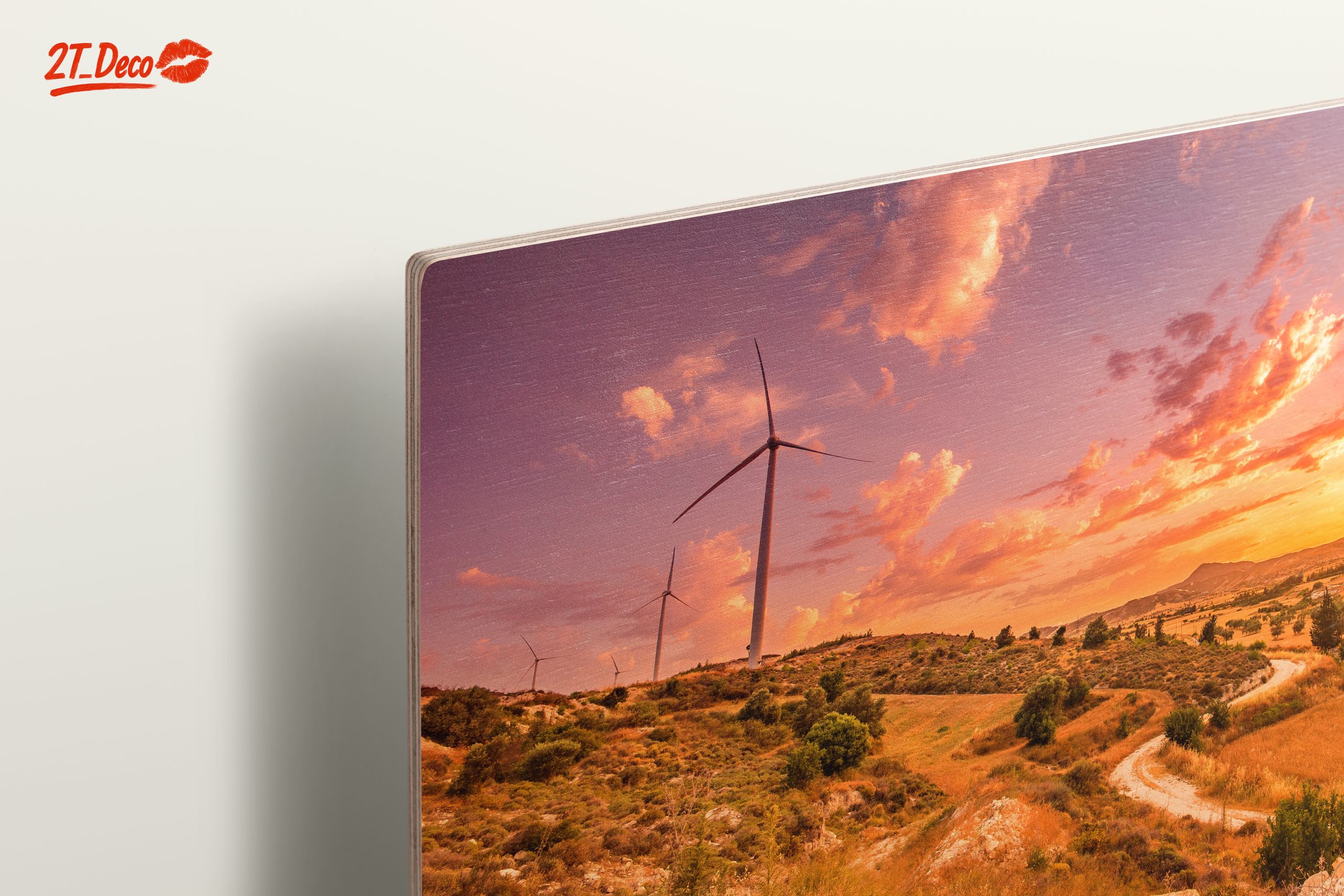 Serene Nature Landscape at Sunset with Wind Turbines - Image 15