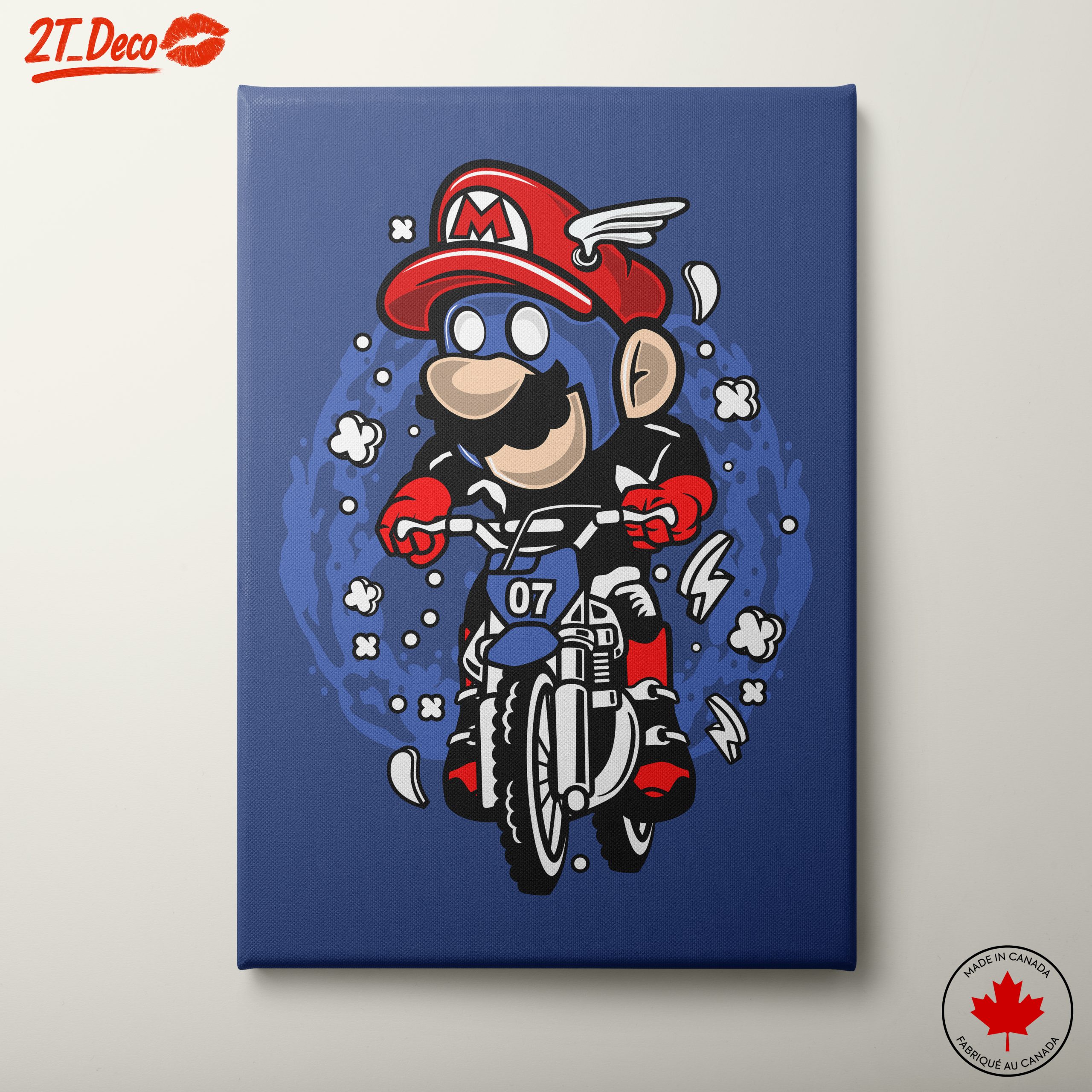 Cartoon Character Riding Motorcycle Art