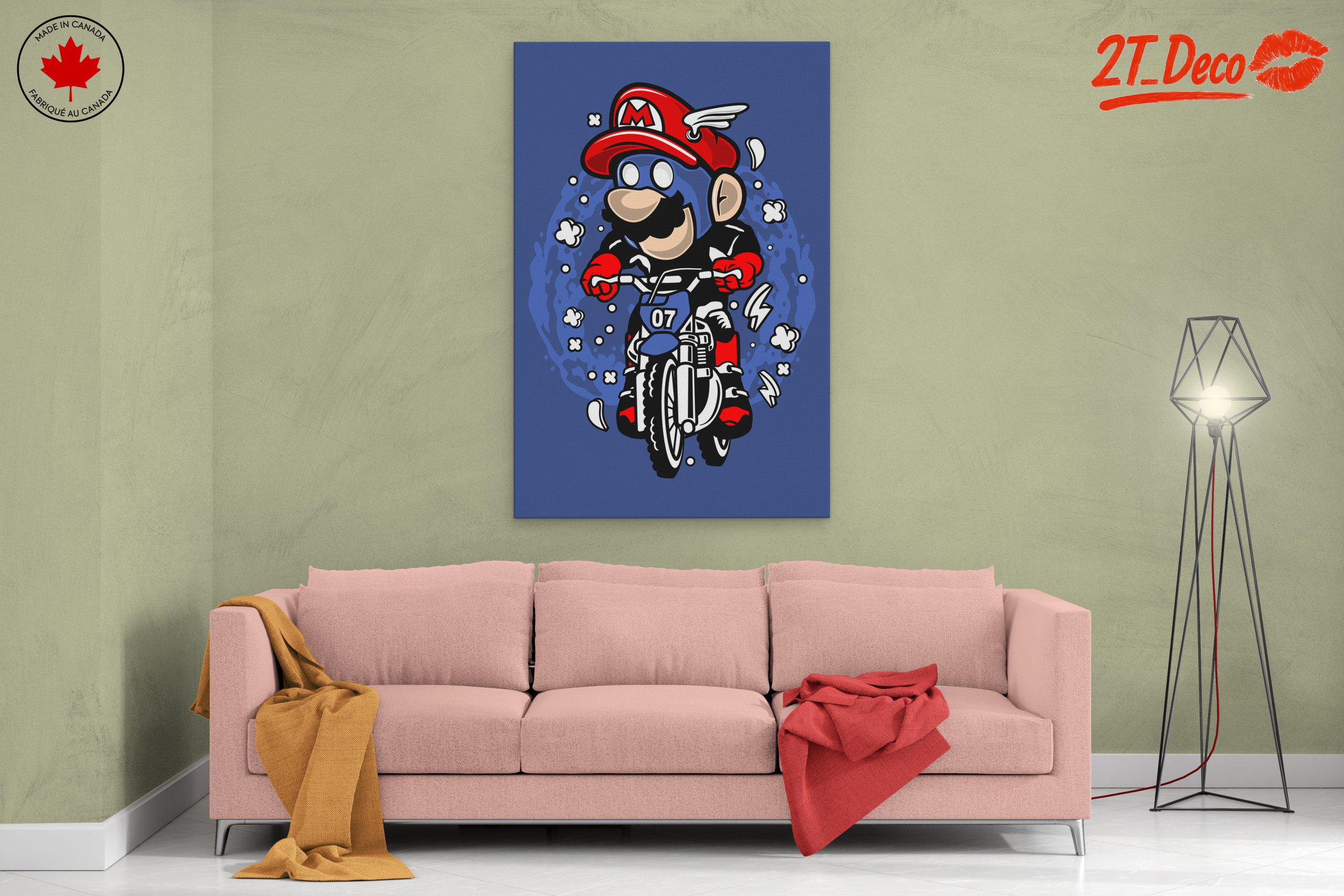 Cartoon Character Riding Motorcycle Art - Image 2