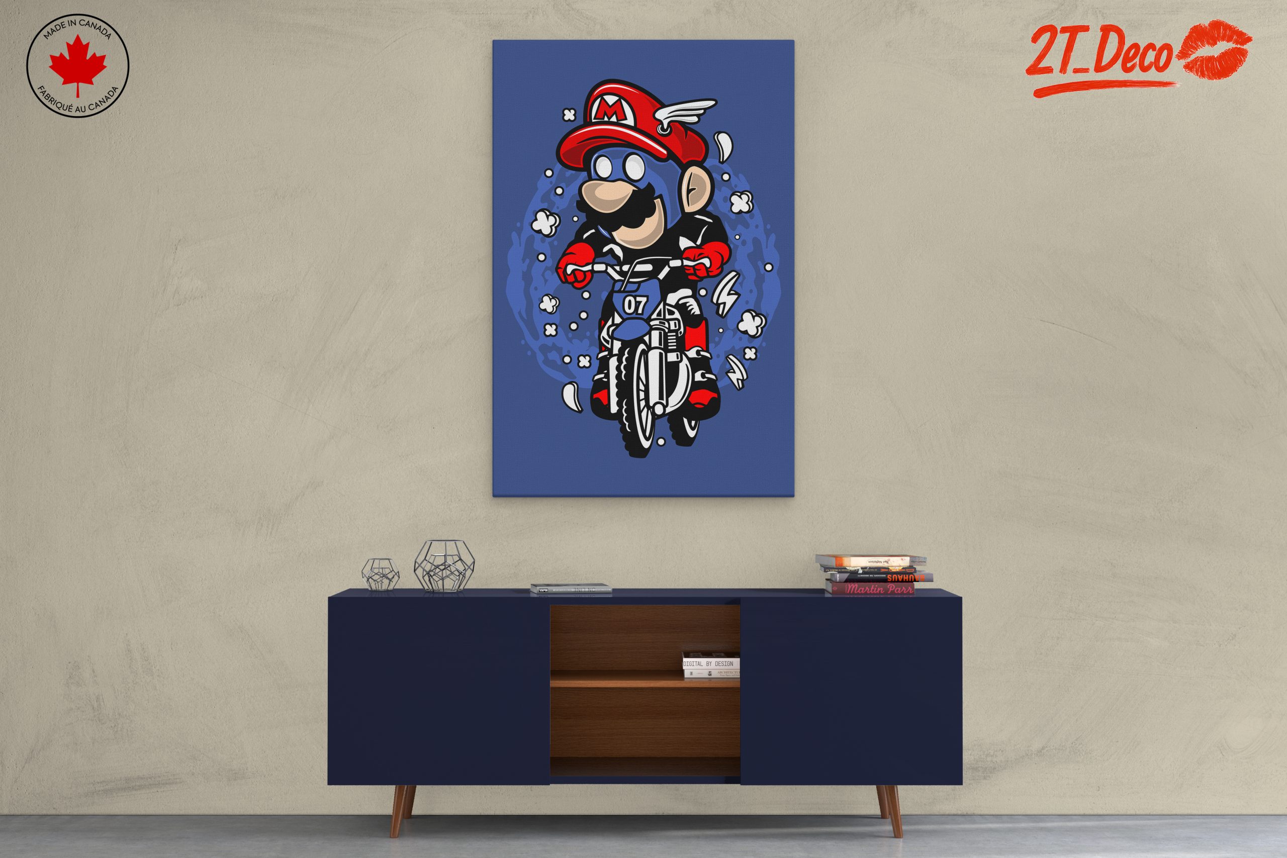 Cartoon Character Riding Motorcycle Art - Image 3