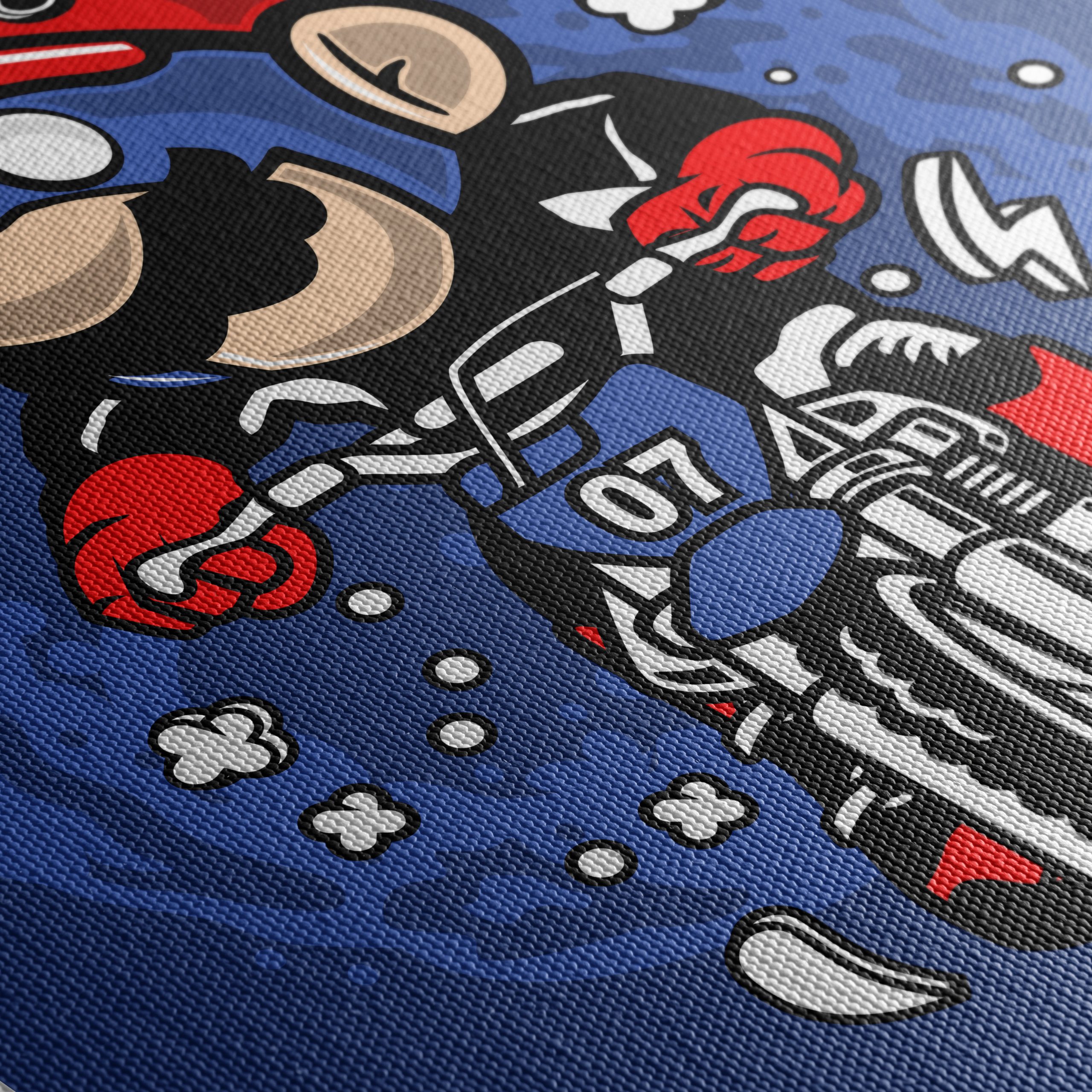 Cartoon Character Riding Motorcycle Art - Image 5