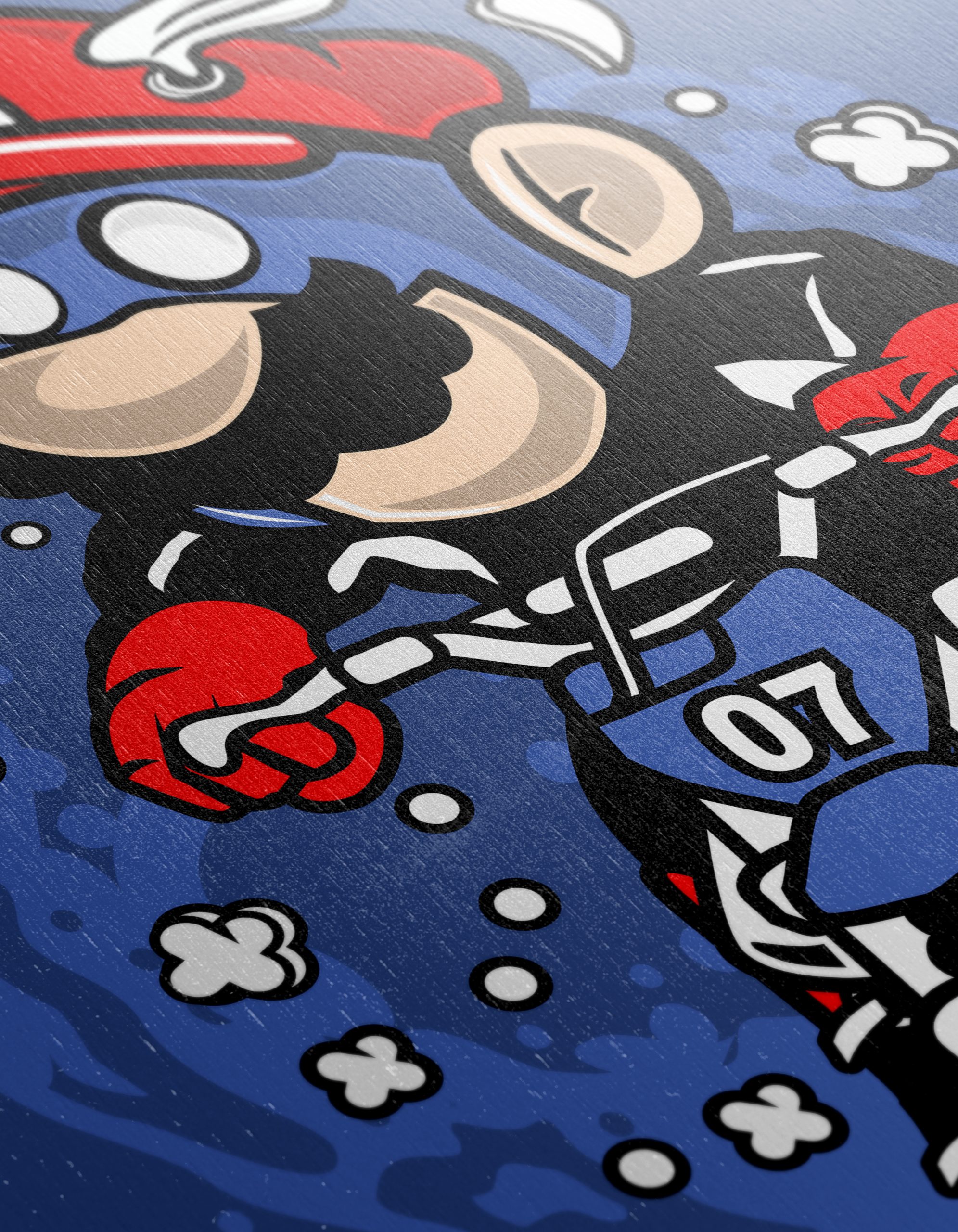 Cartoon Character Riding Motorcycle Art - Image 12
