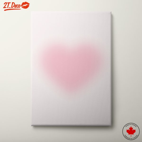 Soft Abstract Heart Artwork for Modern Spaces