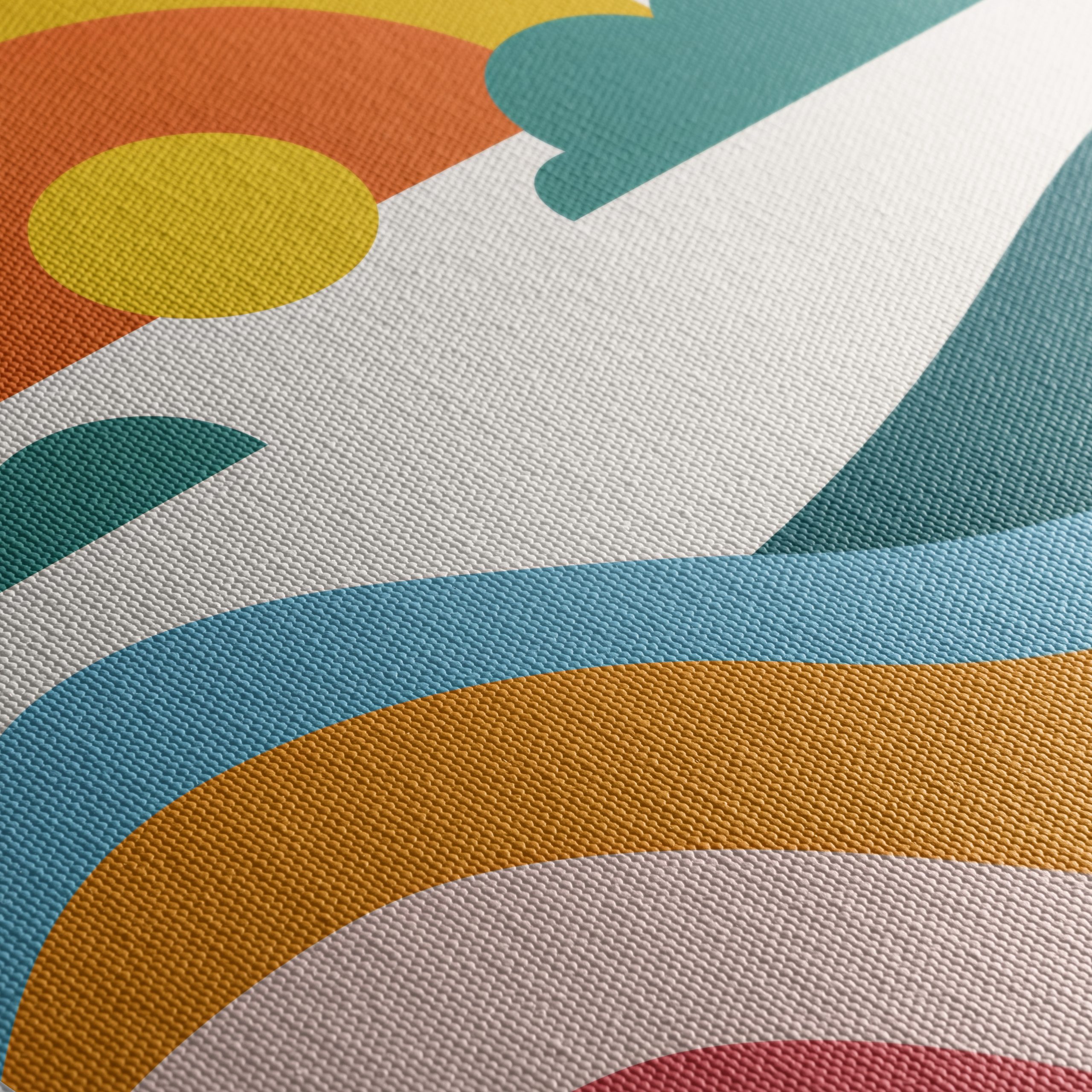 Colorful Abstract Landscape with Sun and Waves - Image 5