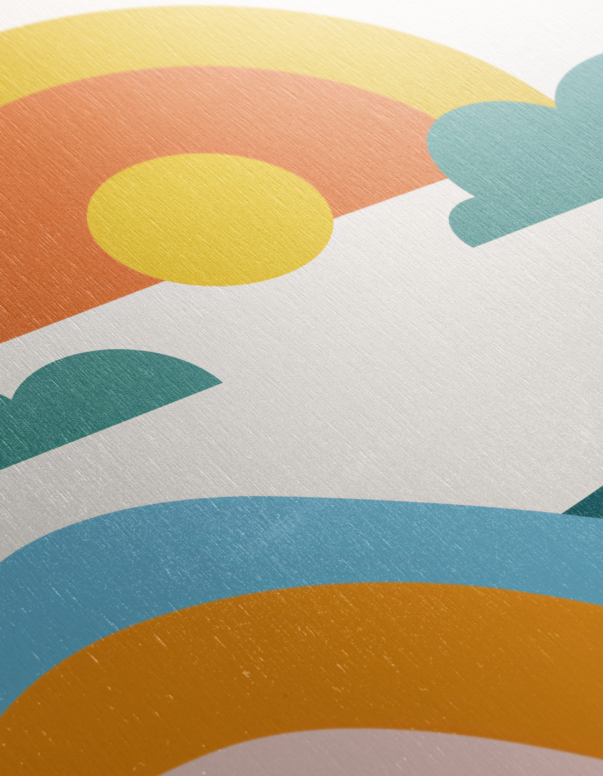 Colorful Abstract Landscape with Sun and Waves - Image 12
