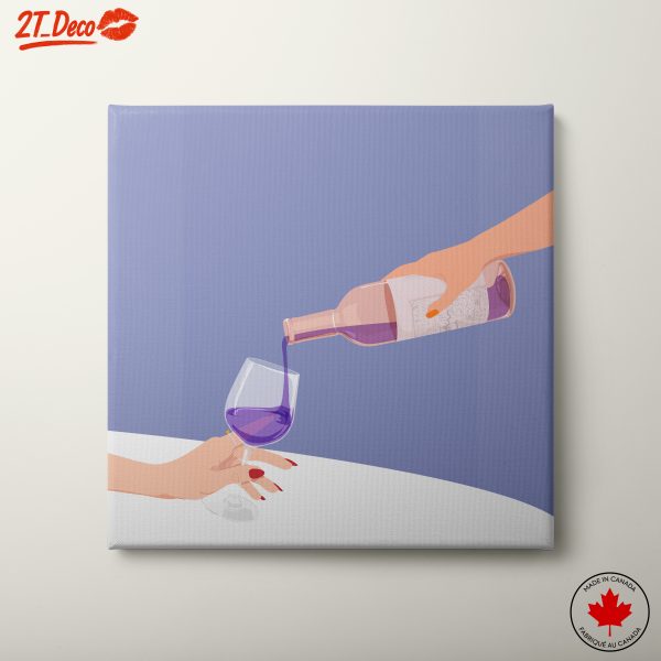 Stylized Wine Pouring Illustration Art