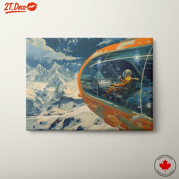 Futuristic Space Scene with Astronaut