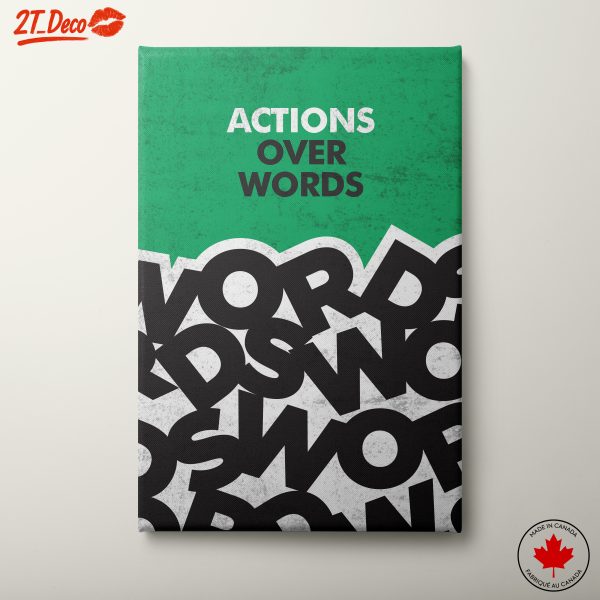 Inspirational Quote Actions Over Words
