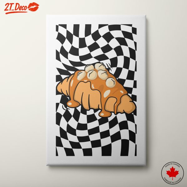 Stylized Croissant Abstract Art