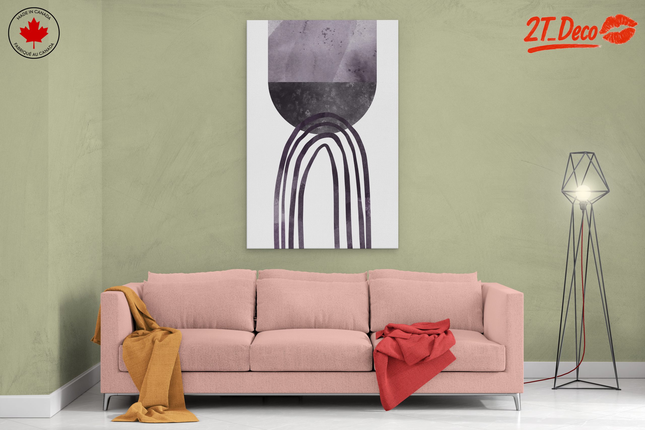 Geometric Abstract Art in Soft Tones - Image 2