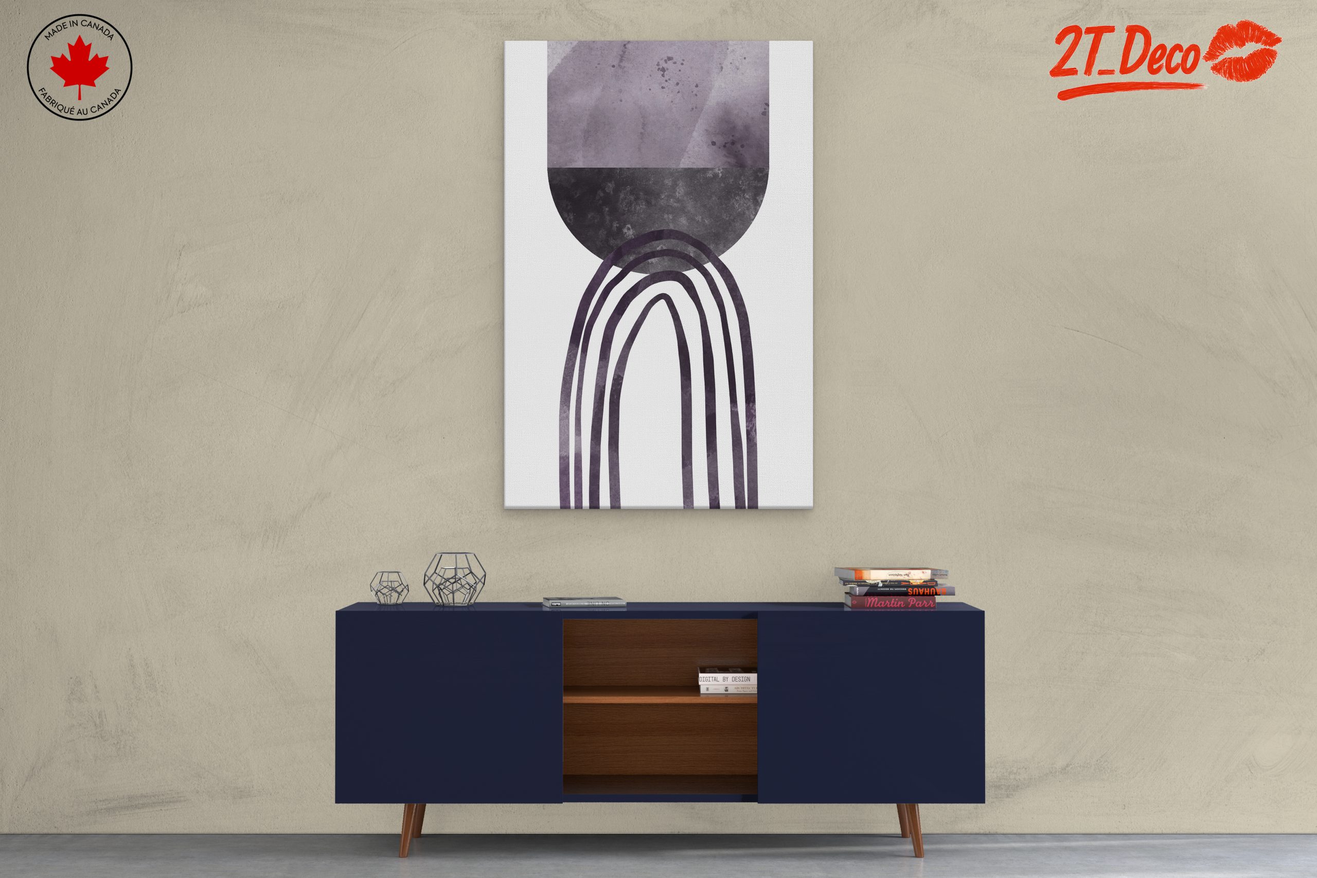 Geometric Abstract Art in Soft Tones - Image 3