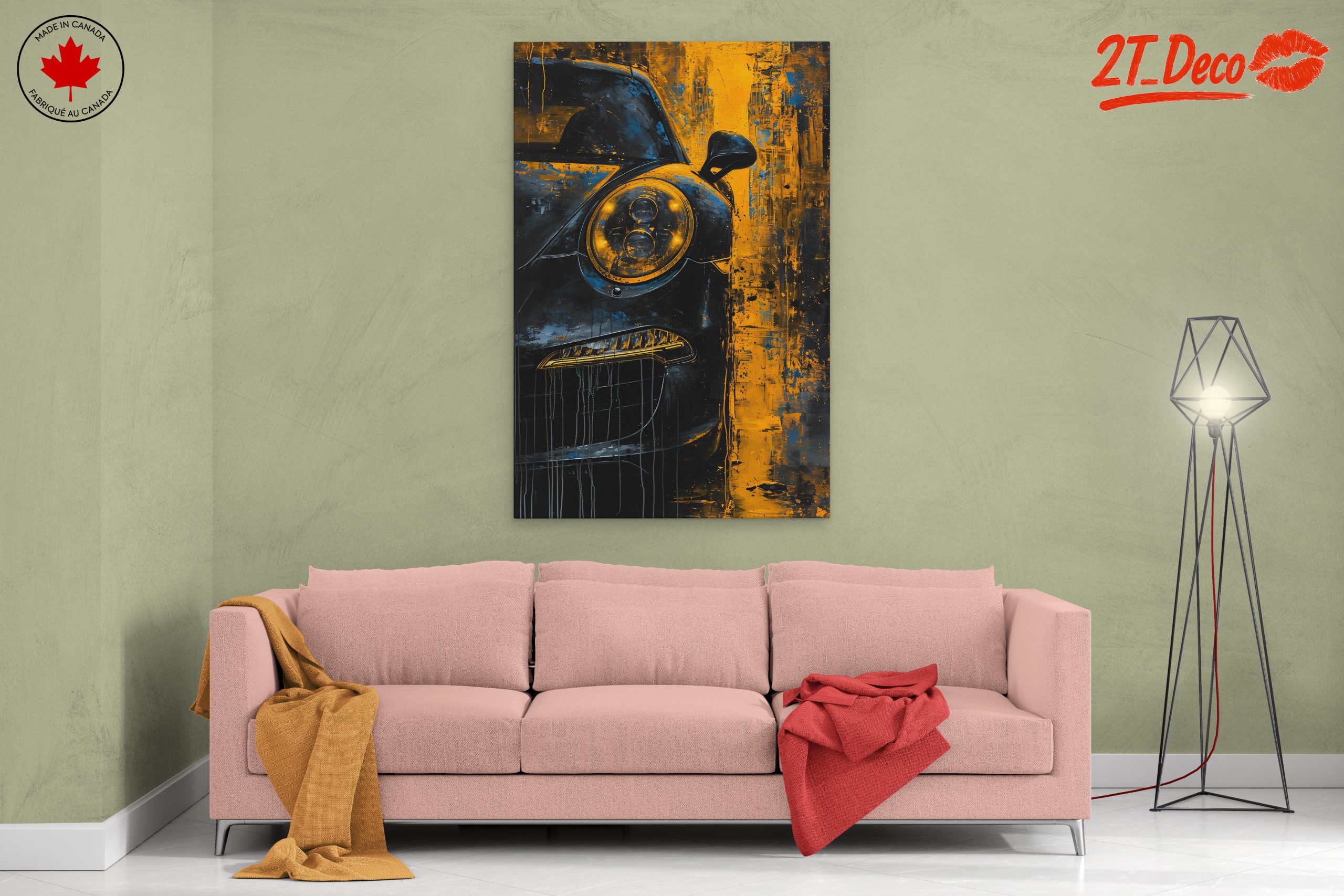 Stylized Classic Car Art - Image 2