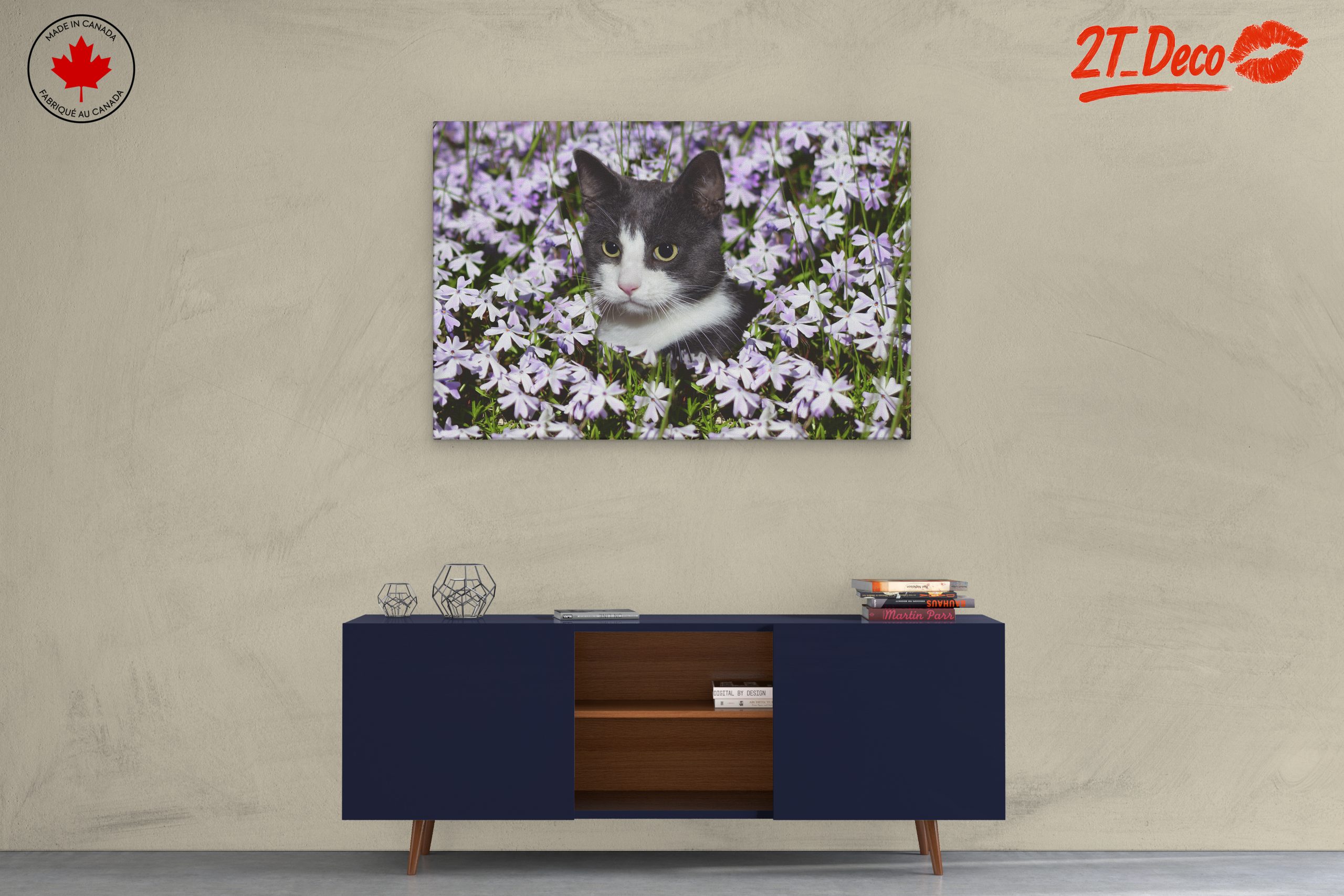 Cat Portrait Surrounded by Flowers - Image 3