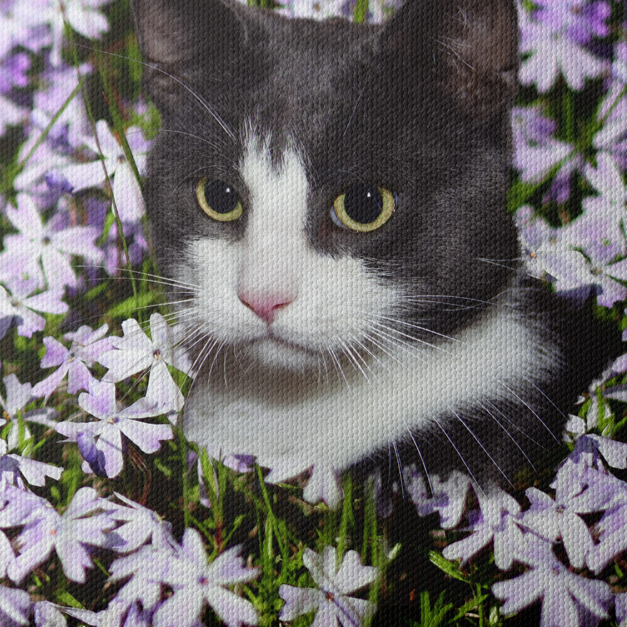 Cat Portrait Surrounded by Flowers - Image 4
