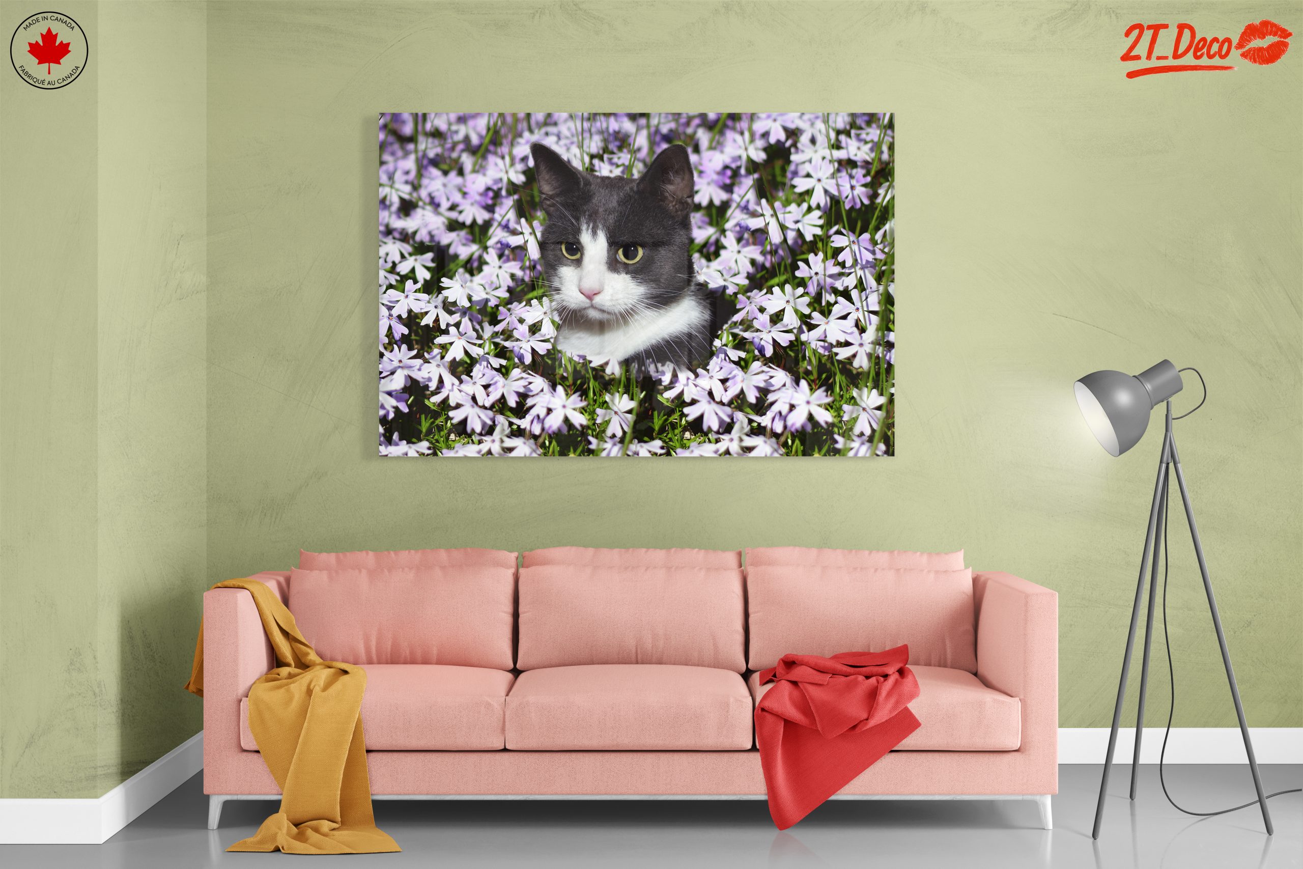 Cat Portrait Surrounded by Flowers - Image 7