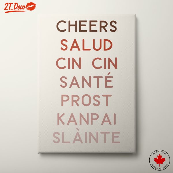Celebratory Typography Artwork Featuring Cheers