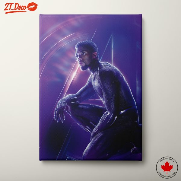 Dynamic Black Panther Artwork Featuring Bold Colors