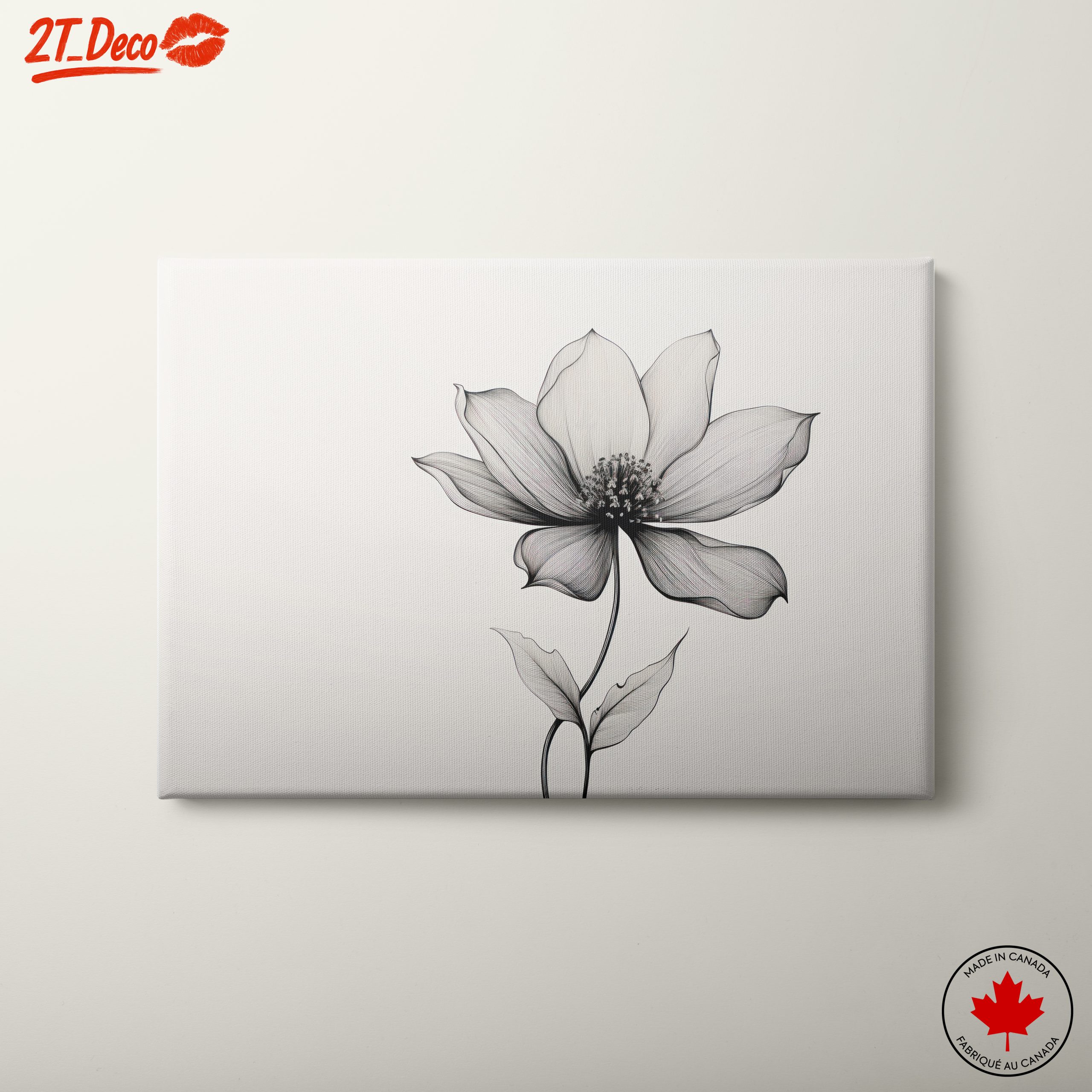 Elegant Botanical Abstract Flower Artwork