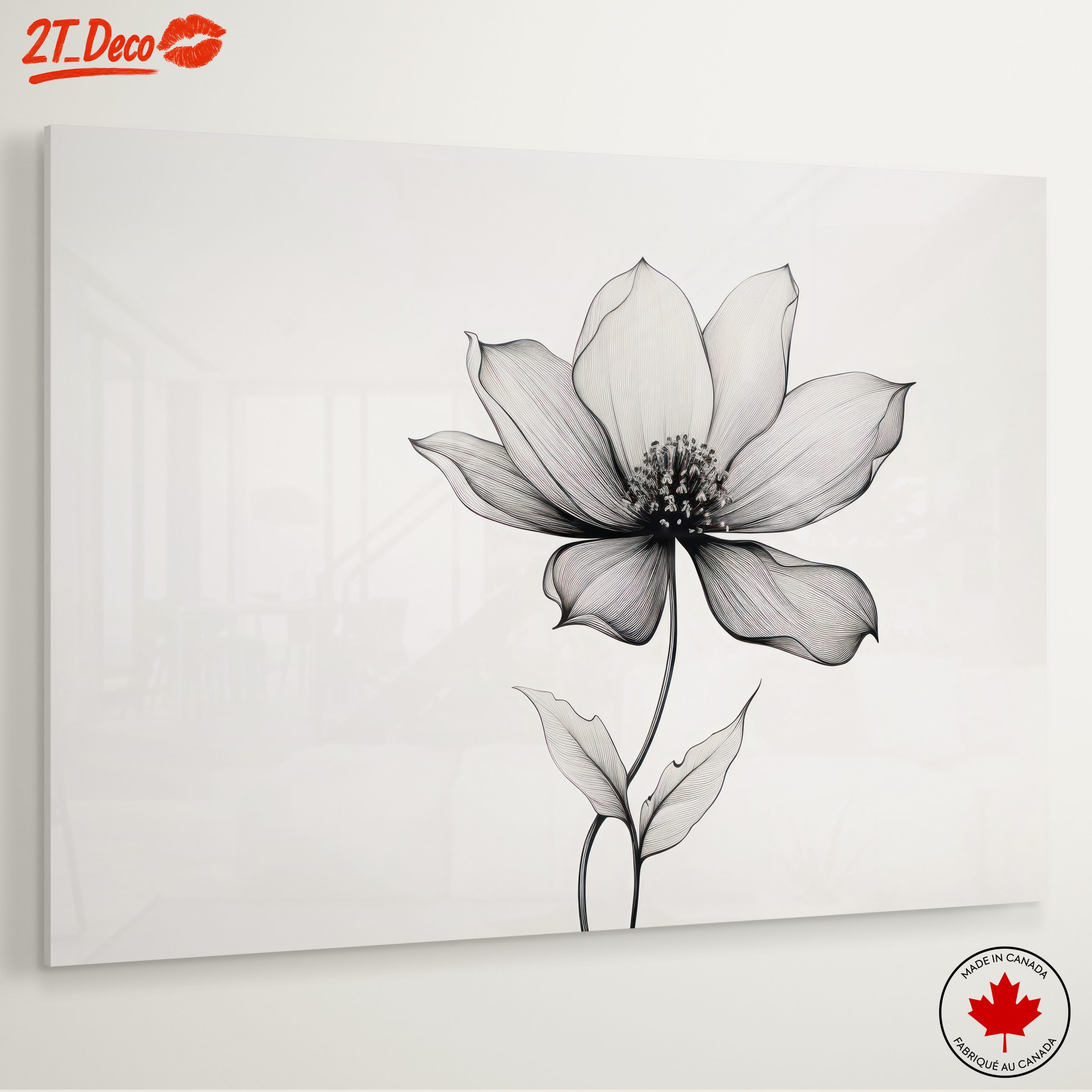 Elegant Botanical Abstract Flower Artwork - Image 6