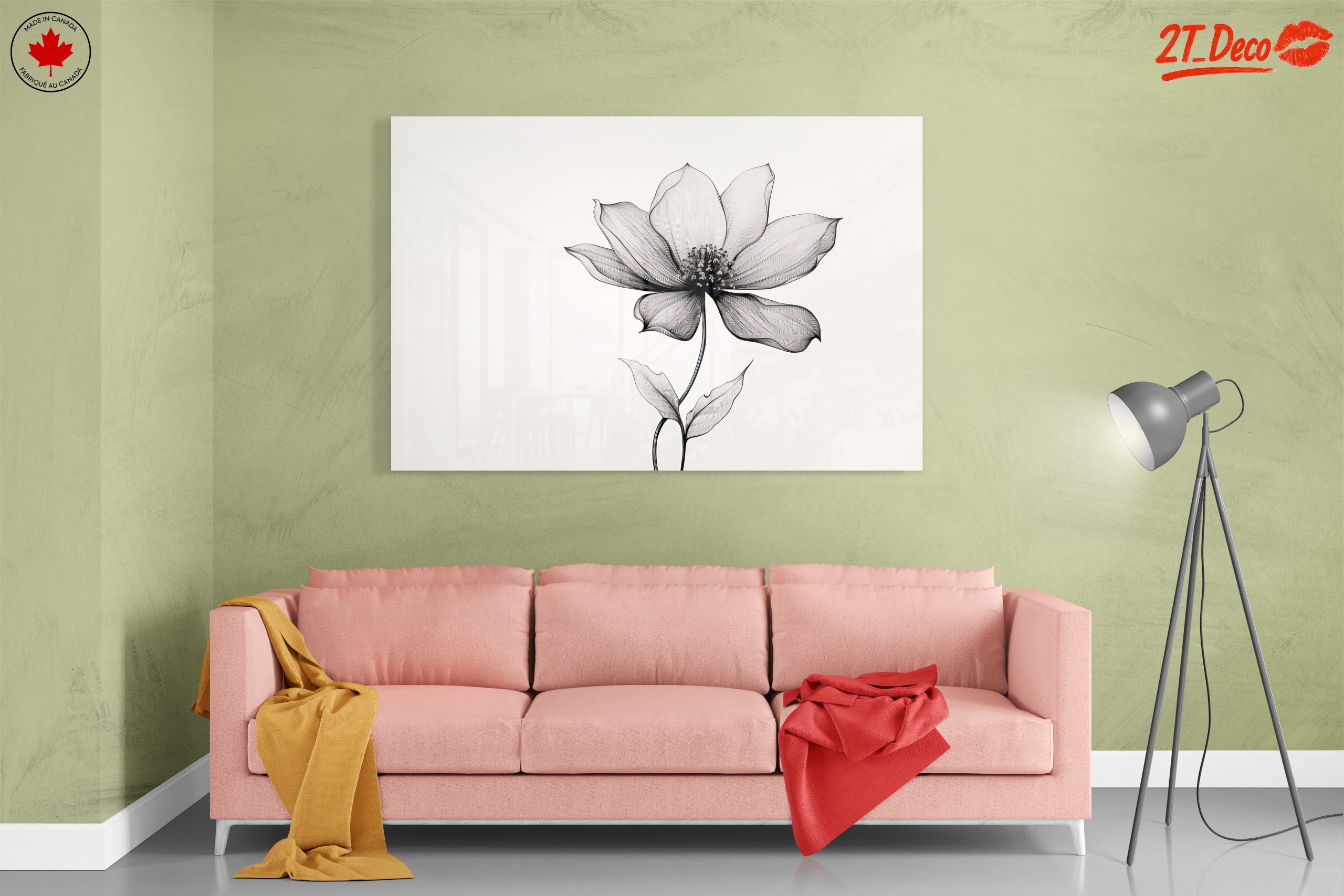 Elegant Botanical Abstract Flower Artwork - Image 7