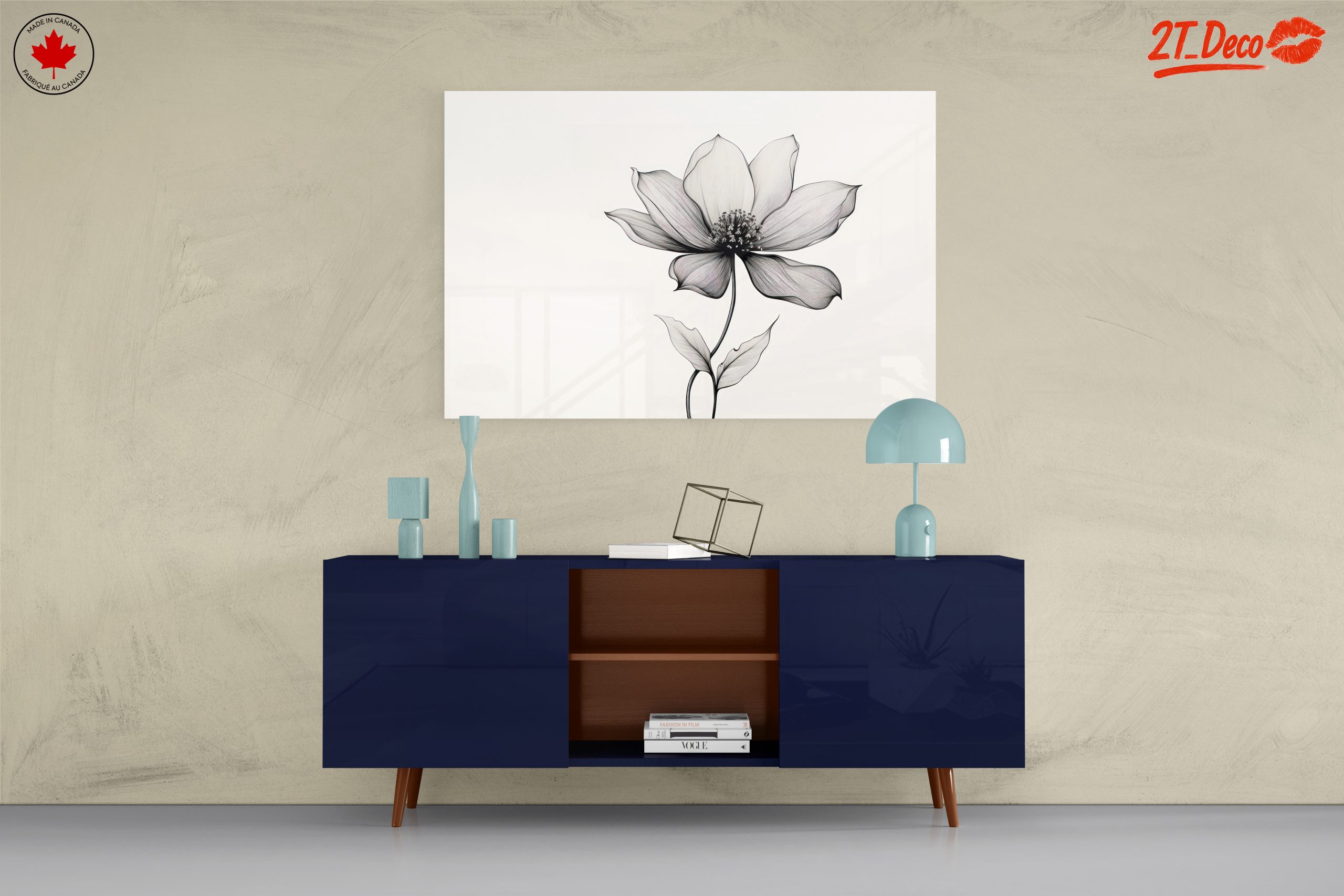 Elegant Botanical Abstract Flower Artwork - Image 8