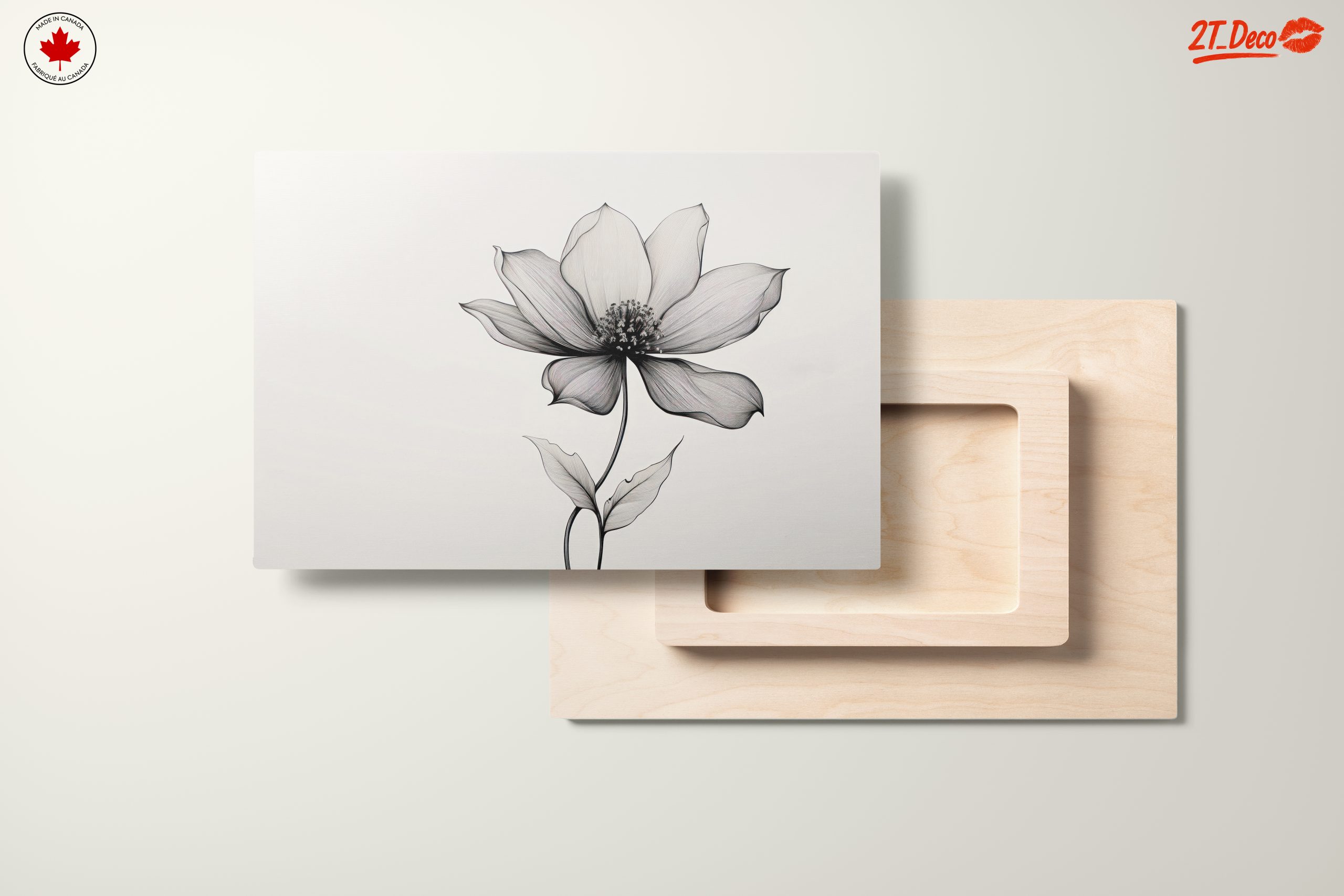 Elegant Botanical Abstract Flower Artwork - Image 11