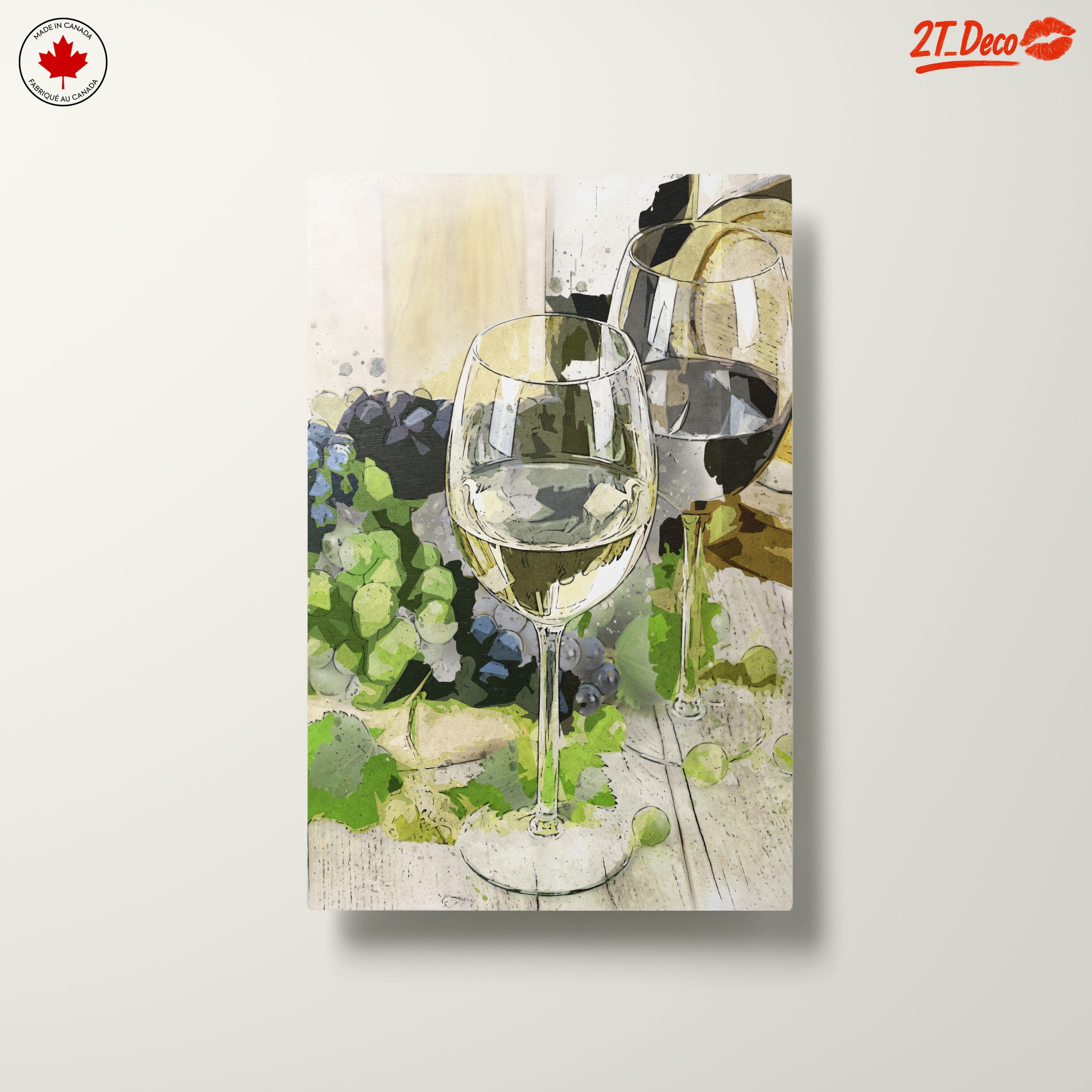 Elegant Wine Still Life with Grapes and Glasses - Image 10