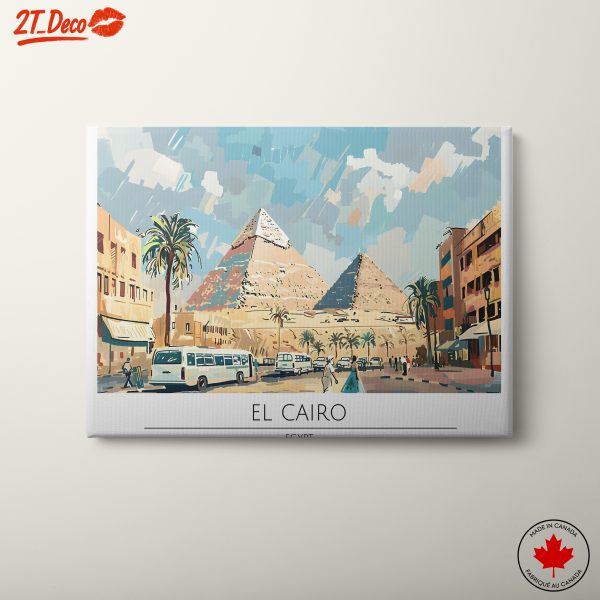 Cairo Cityscape with Pyramids