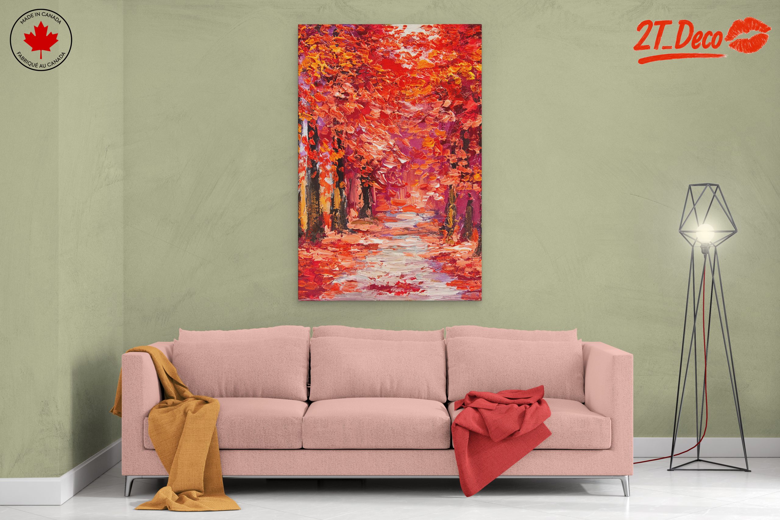 Vibrant Autumn Pathway Through Nature - Image 2