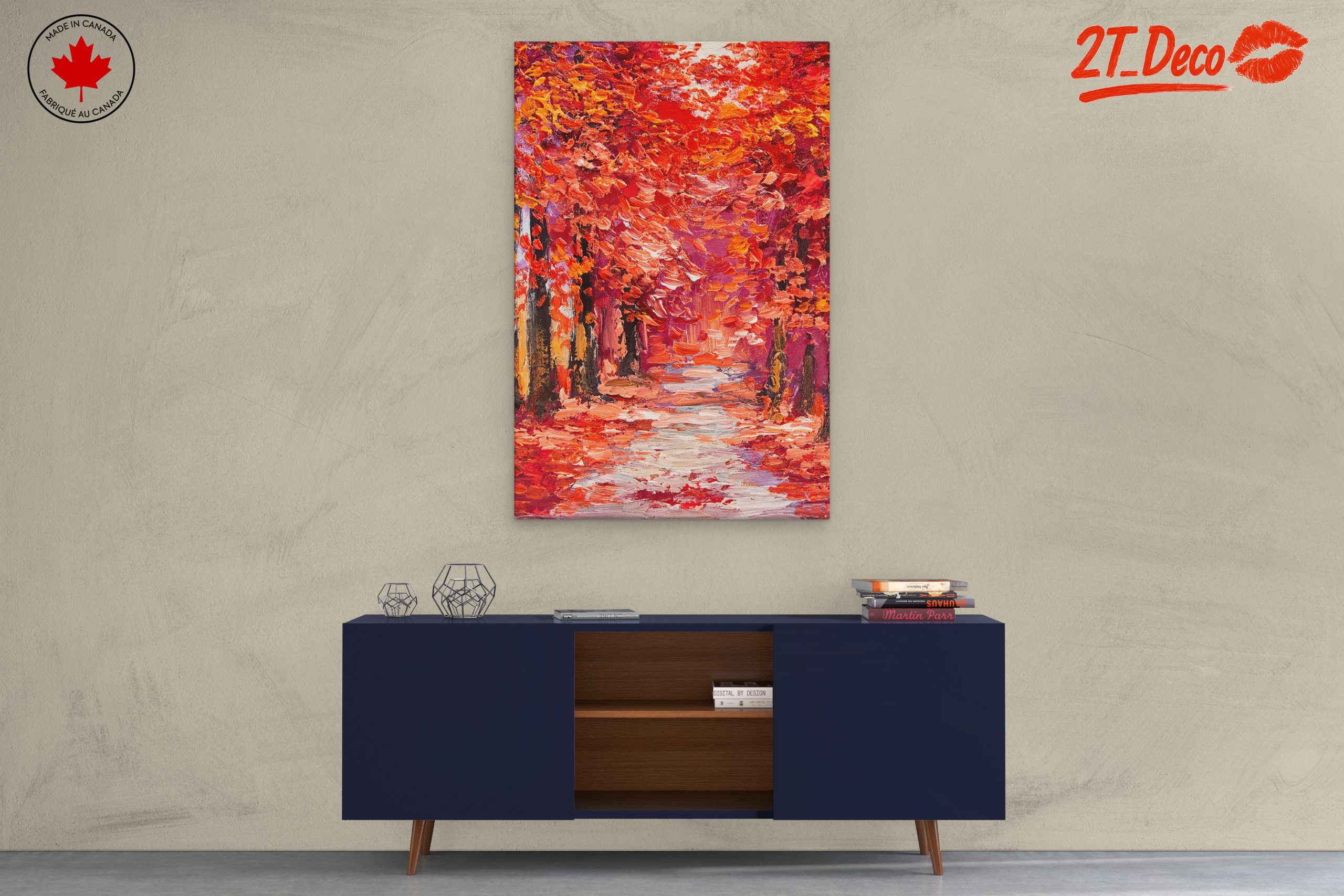 Vibrant Autumn Pathway Through Nature - Image 3