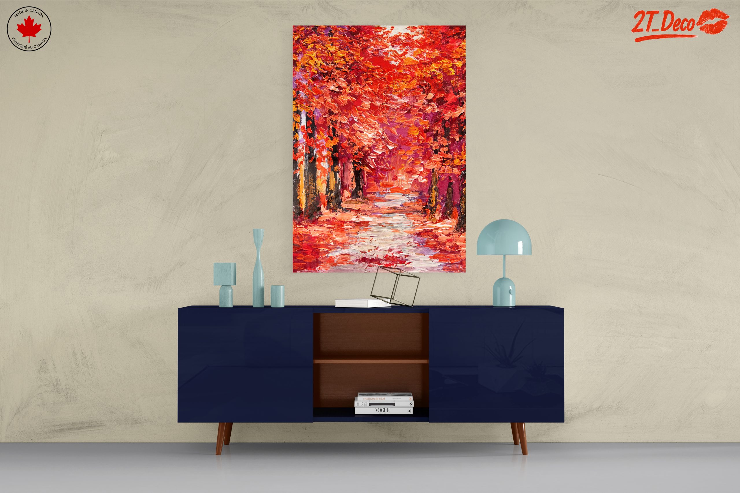 Vibrant Autumn Pathway Through Nature - Image 8