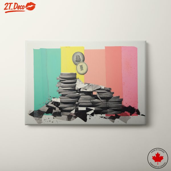 Vibrant Contemporary Money Art Composition
