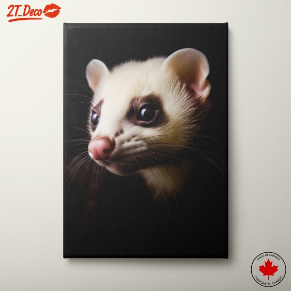 Charming Animal Portrait with Dark Background