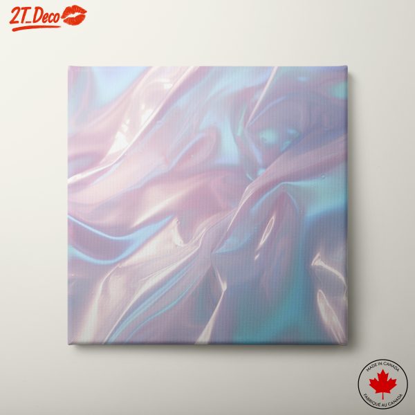 Iridescent Abstract Artwork with Fluid Textures