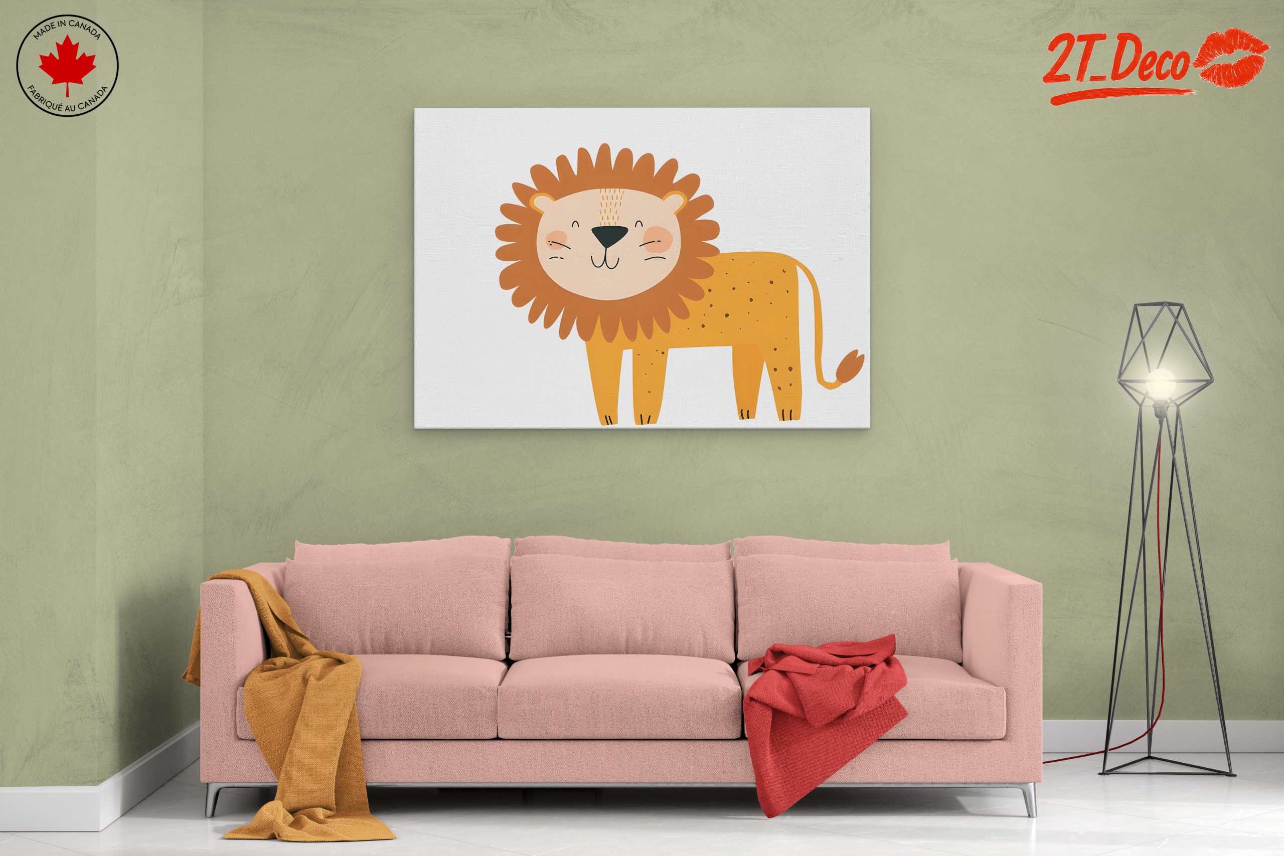 Cute Cartoon Lion Character Art - Image 2