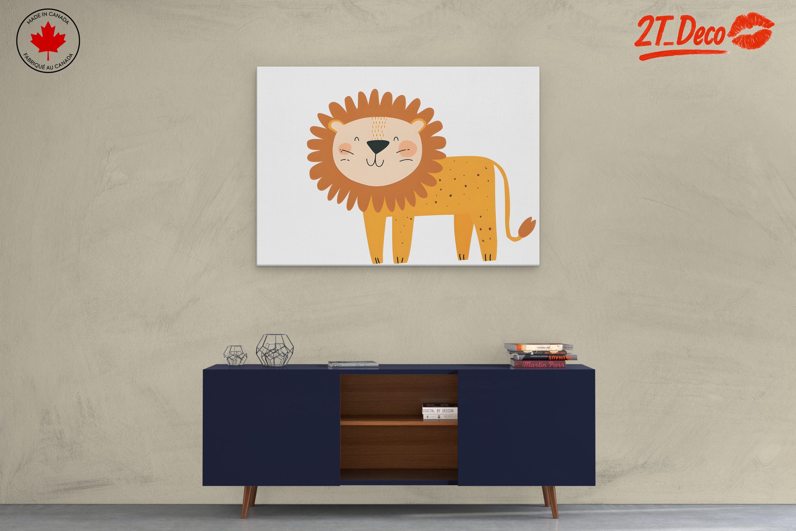 Cute Cartoon Lion Character Art - Image 3