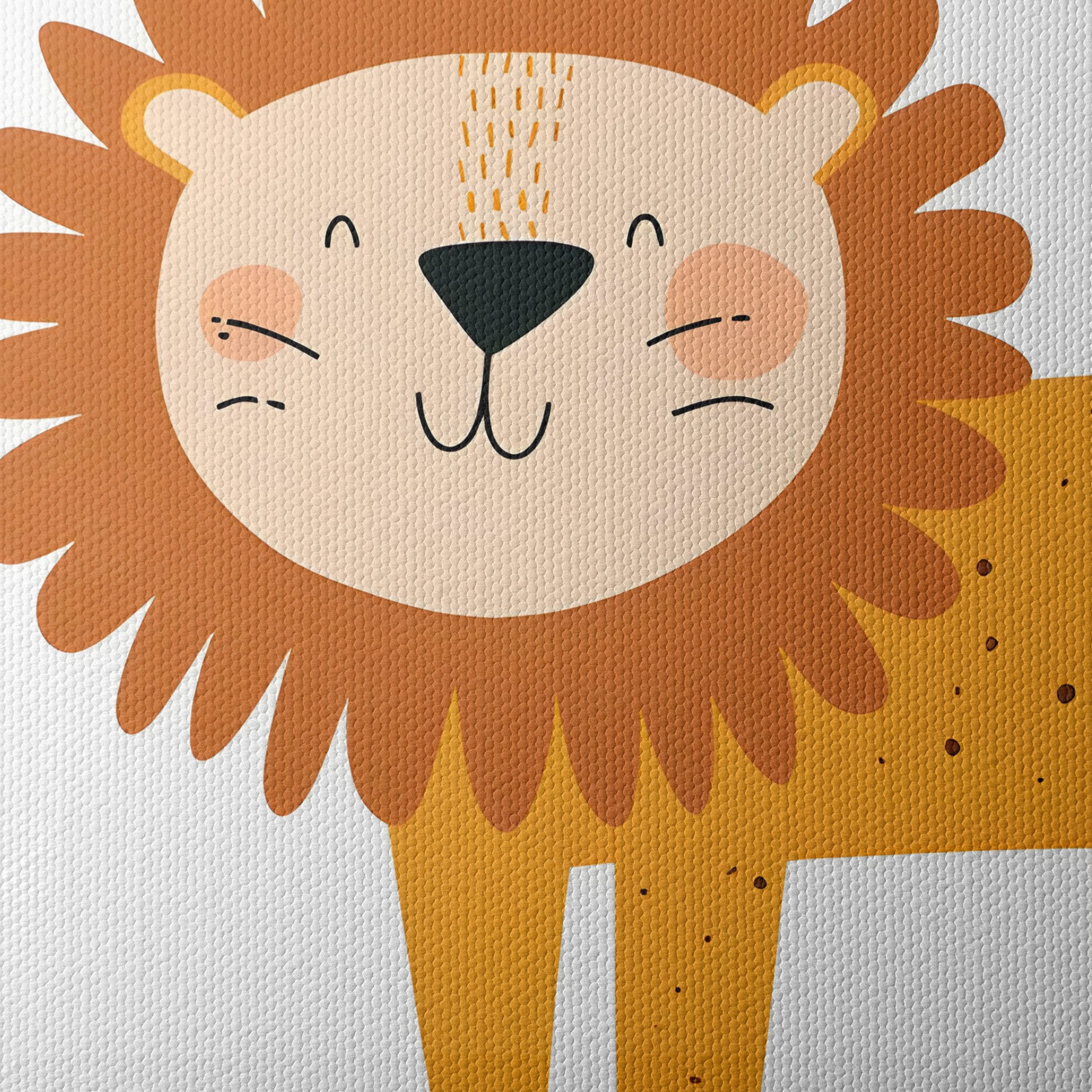 Cute Cartoon Lion Character Art - Image 4