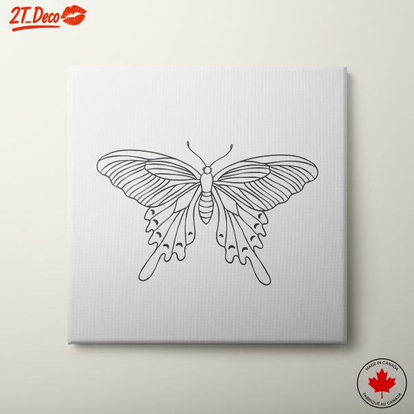 Intricate Butterfly Line Art Design