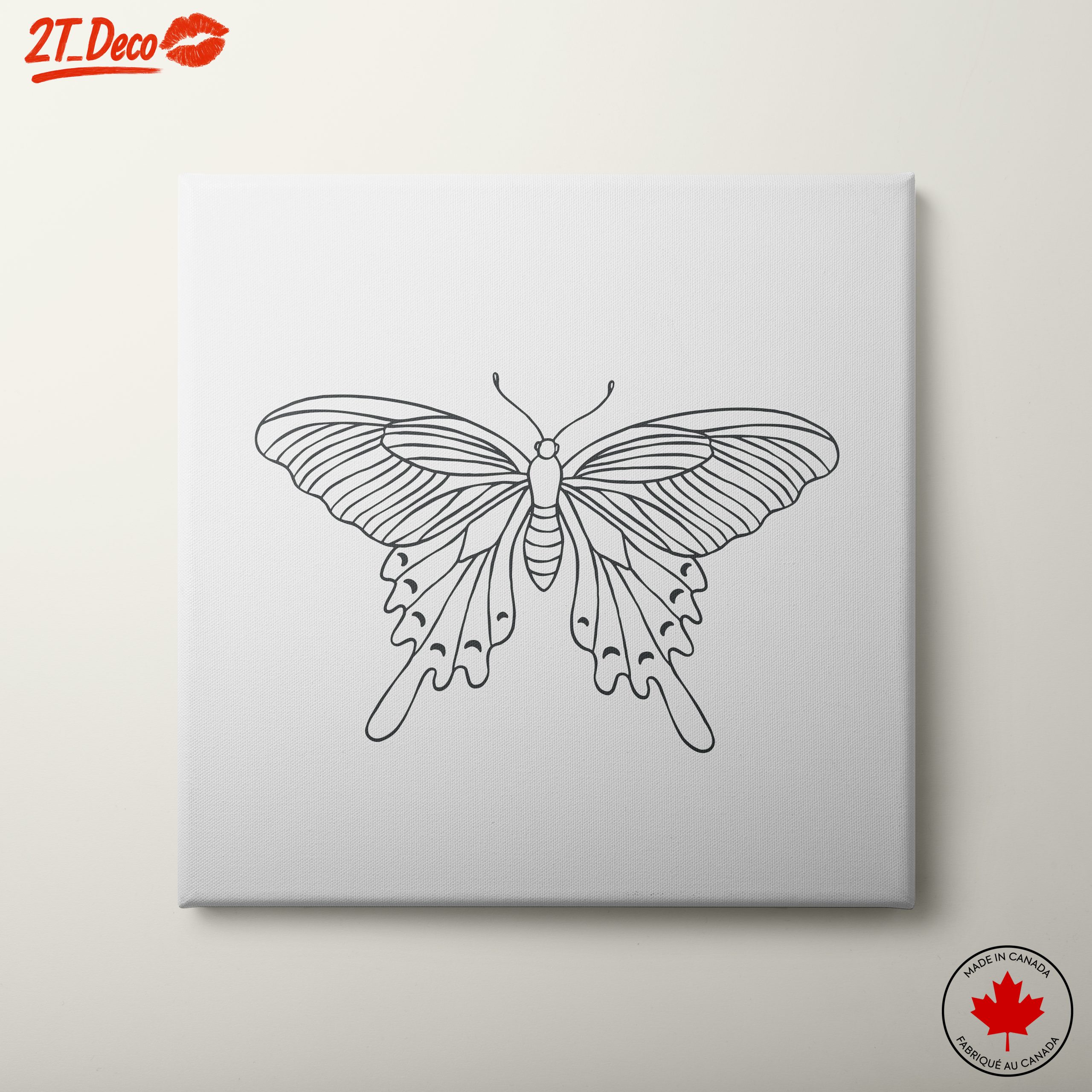 Intricate Butterfly Line Art Design