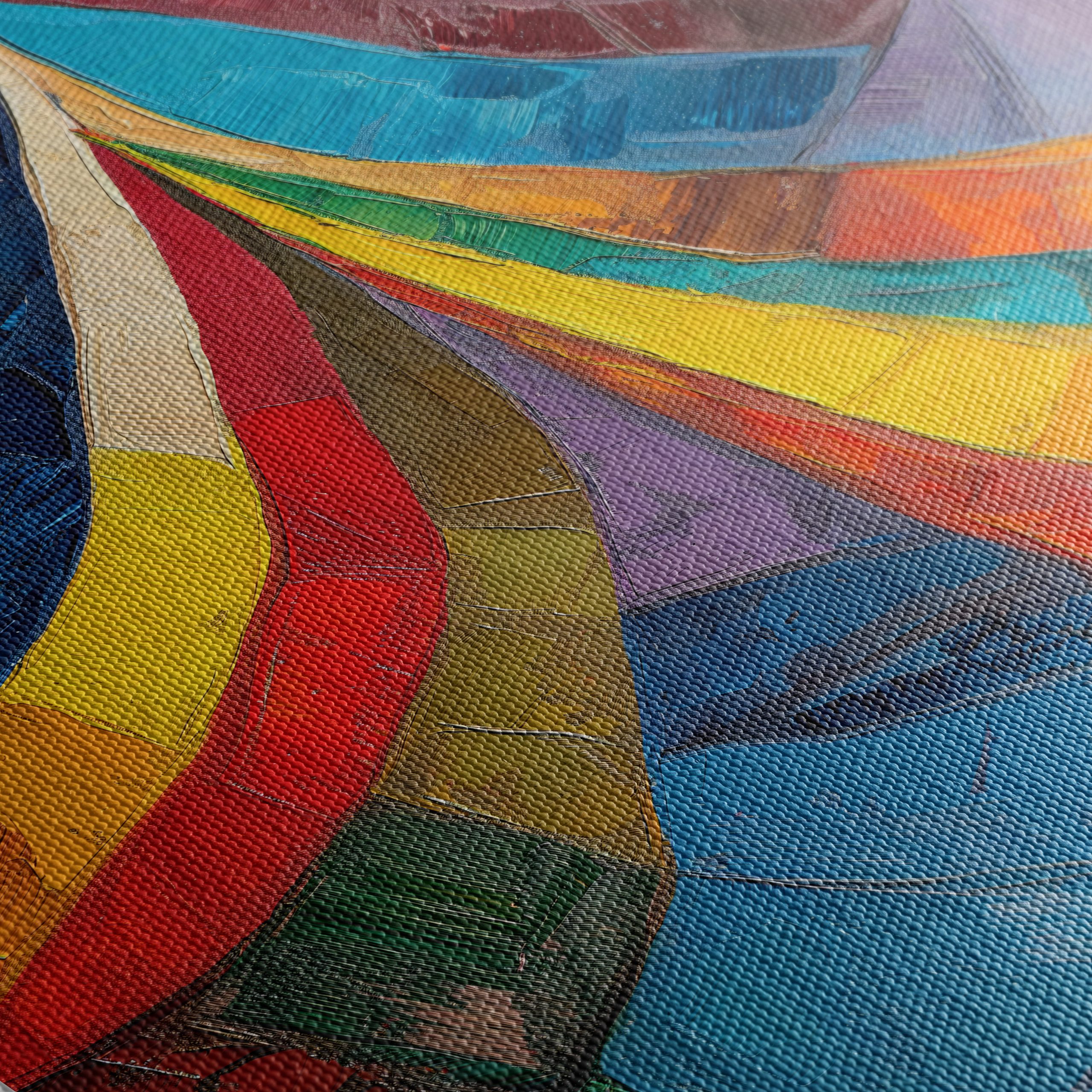 Vibrant Abstract Mountain Landscape Art - Image 5