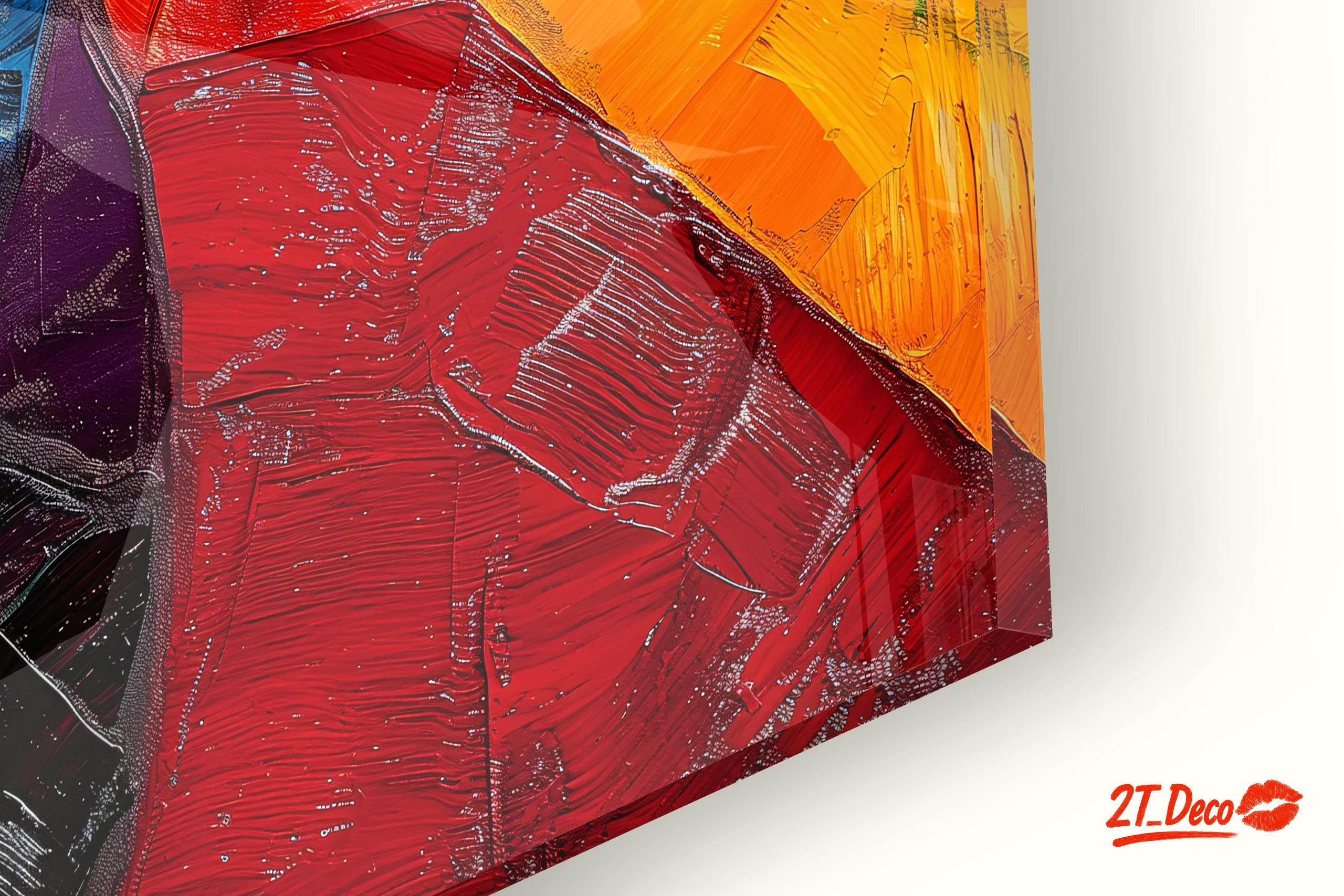 Vibrant Abstract Mountain Landscape Art - Image 9