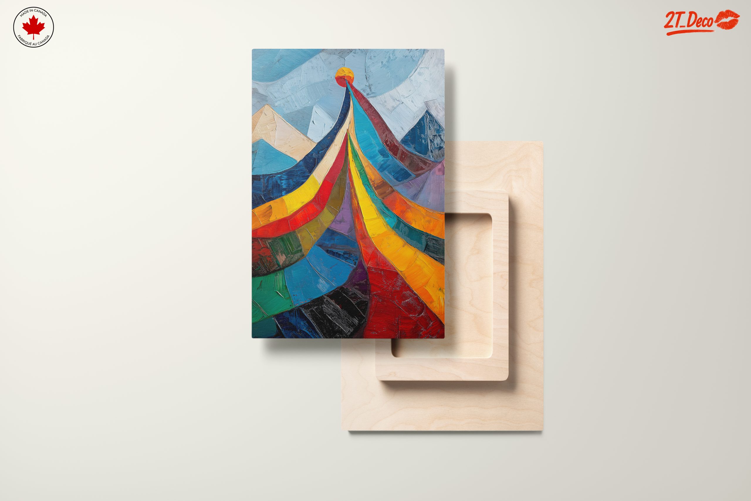 Vibrant Abstract Mountain Landscape Art - Image 11