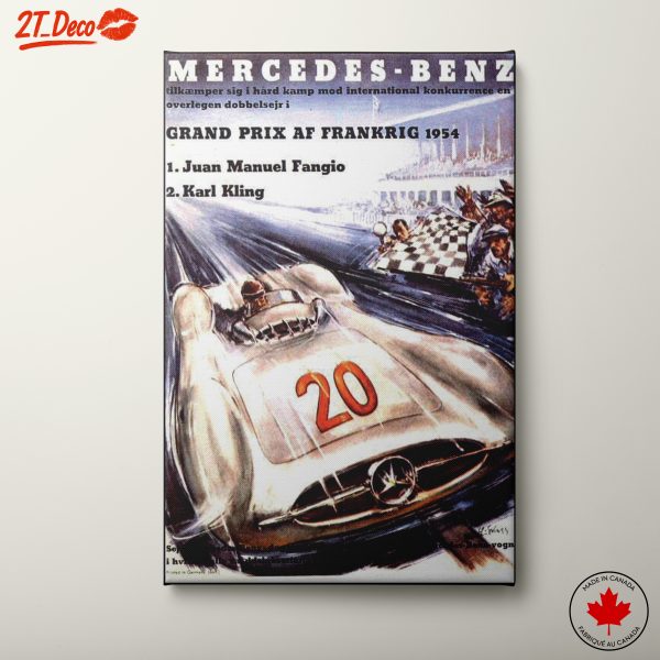 Vintage Mercedes-Benz Racing Car Art