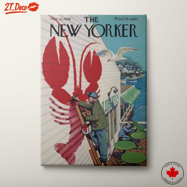 New Yorker Cover Art featuring Lobster and Painter