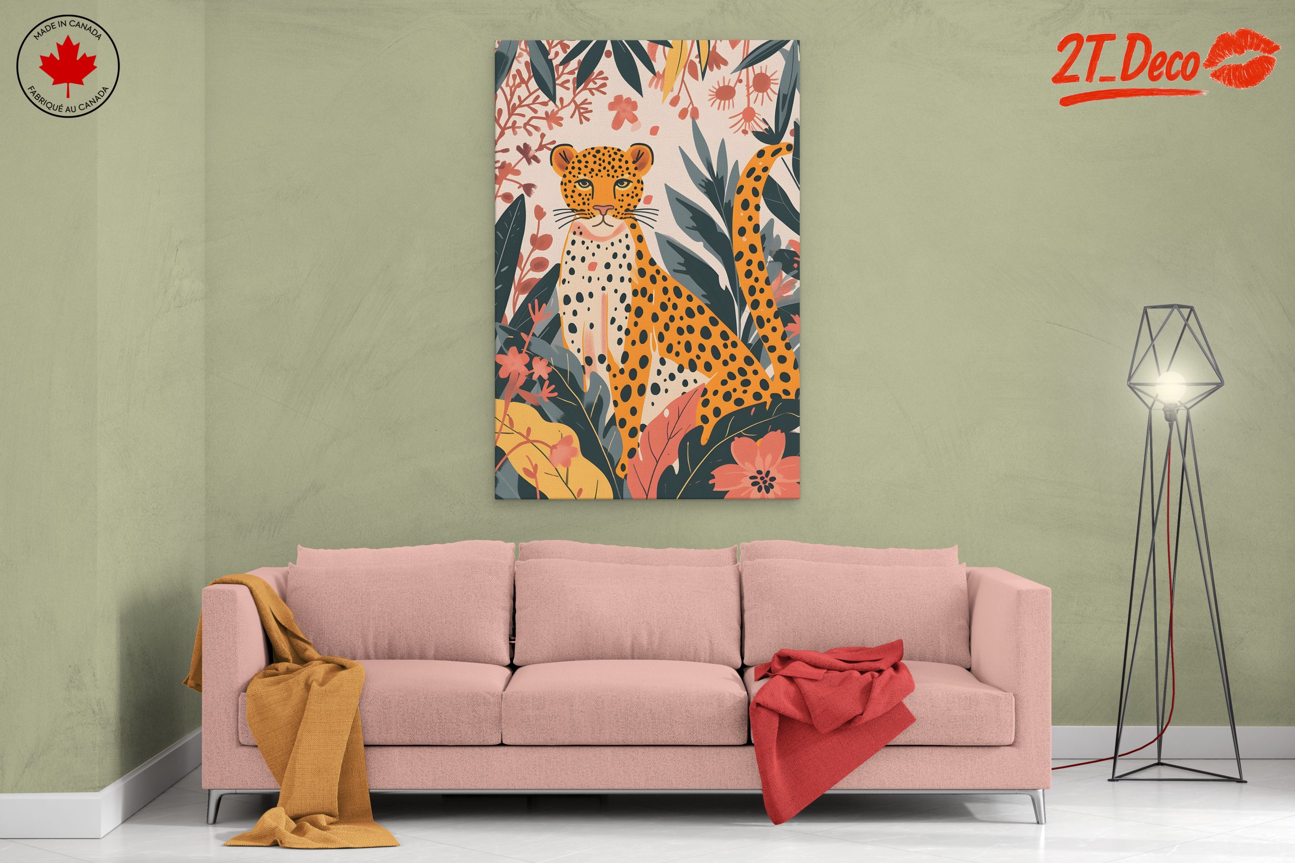 Stylized Leopard in Tropical Foliage - Image 2