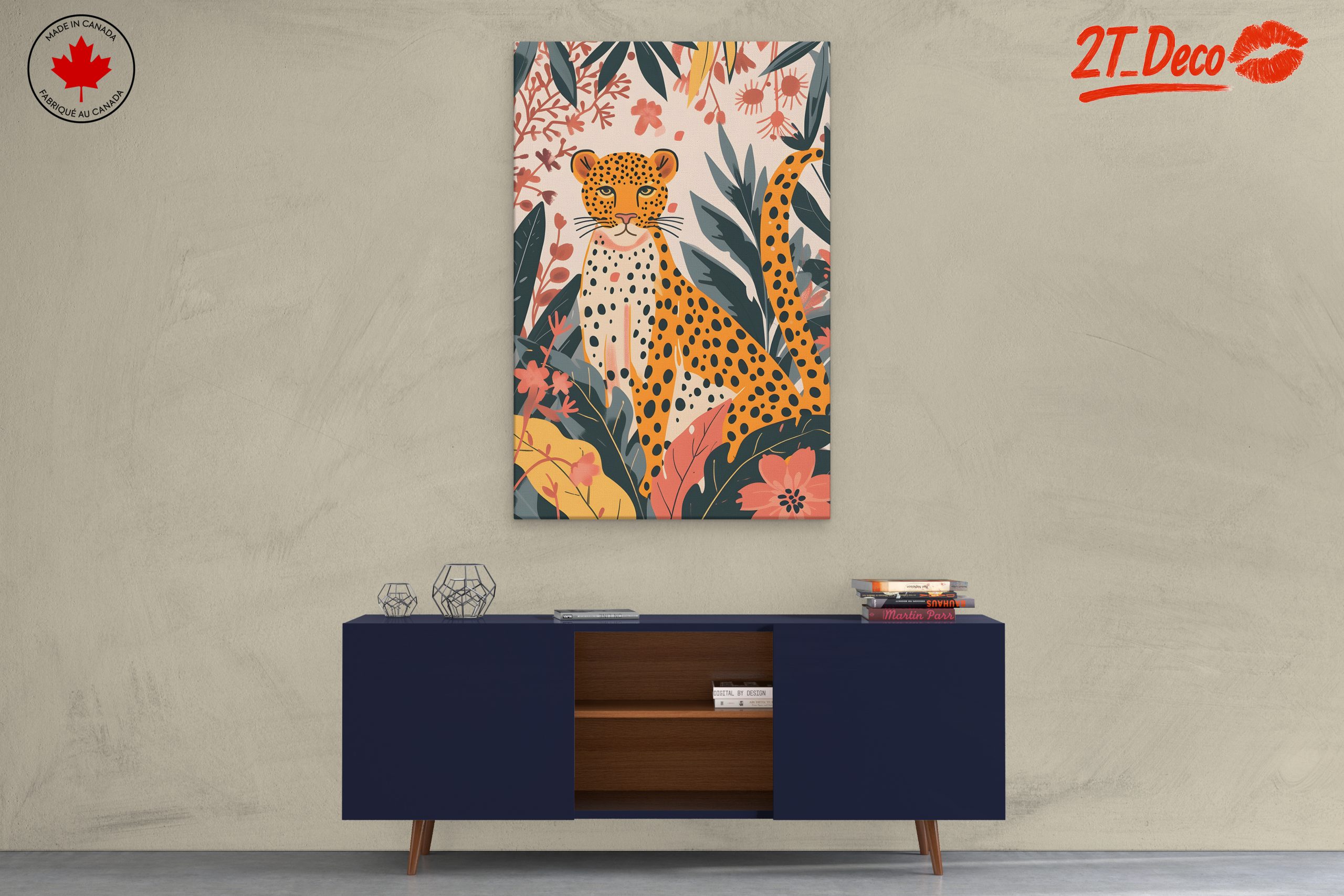 Stylized Leopard in Tropical Foliage - Image 3