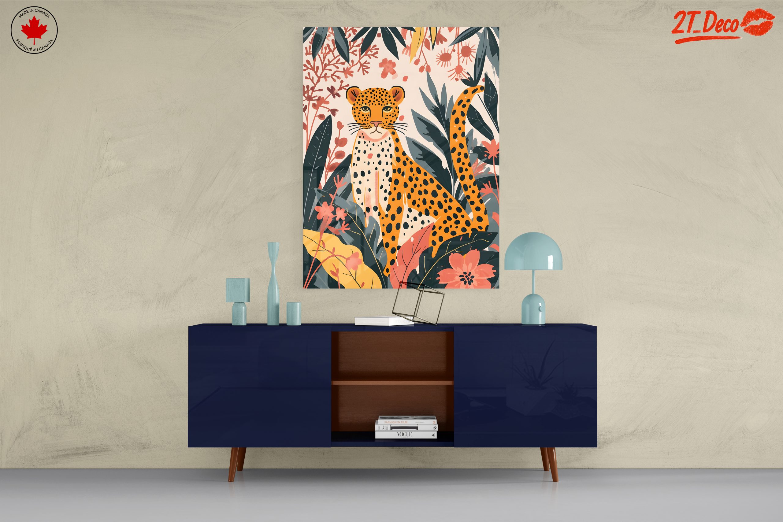 Stylized Leopard in Tropical Foliage - Image 8